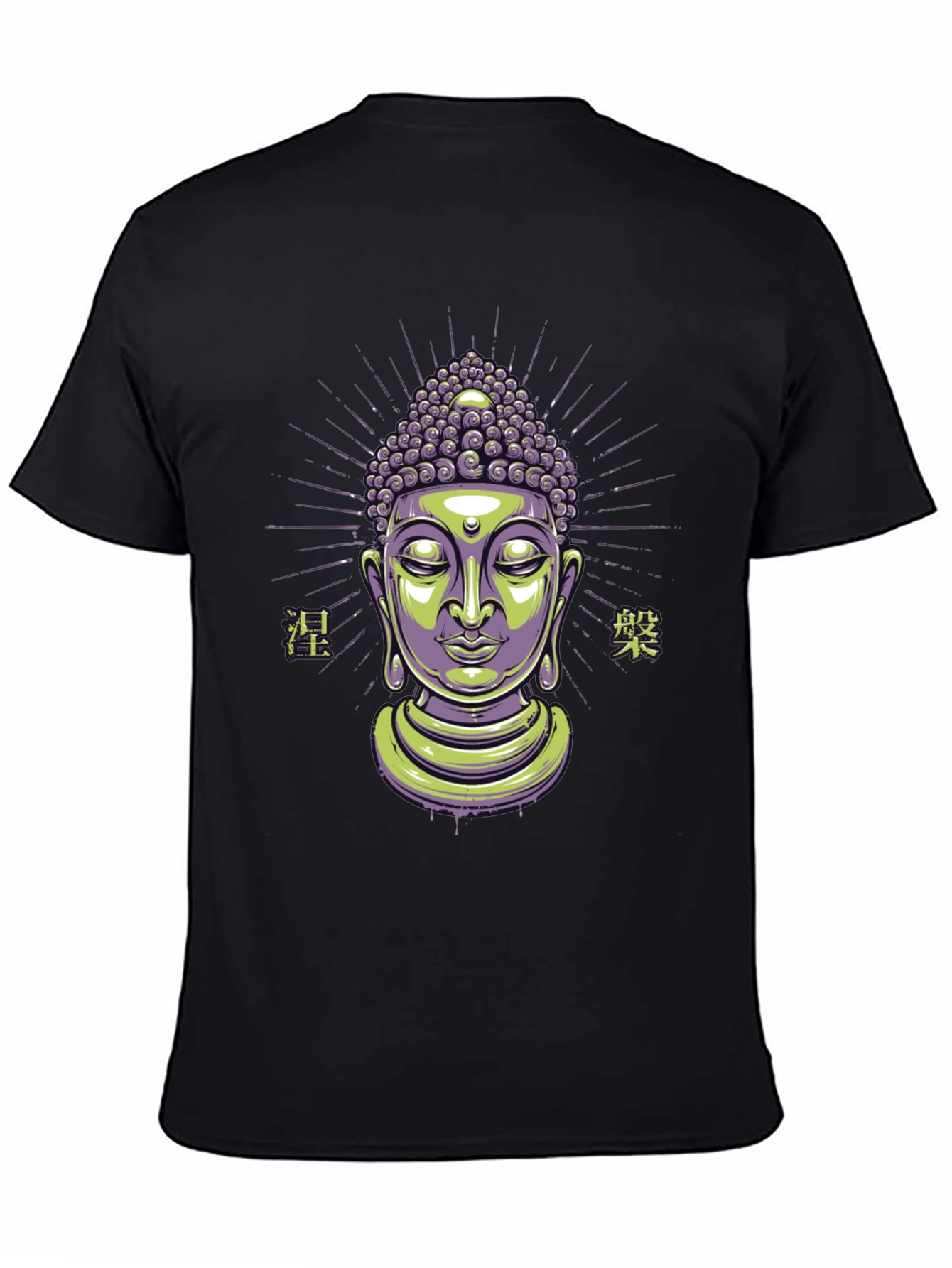 Buddha Graphic Print Black T-Shirt