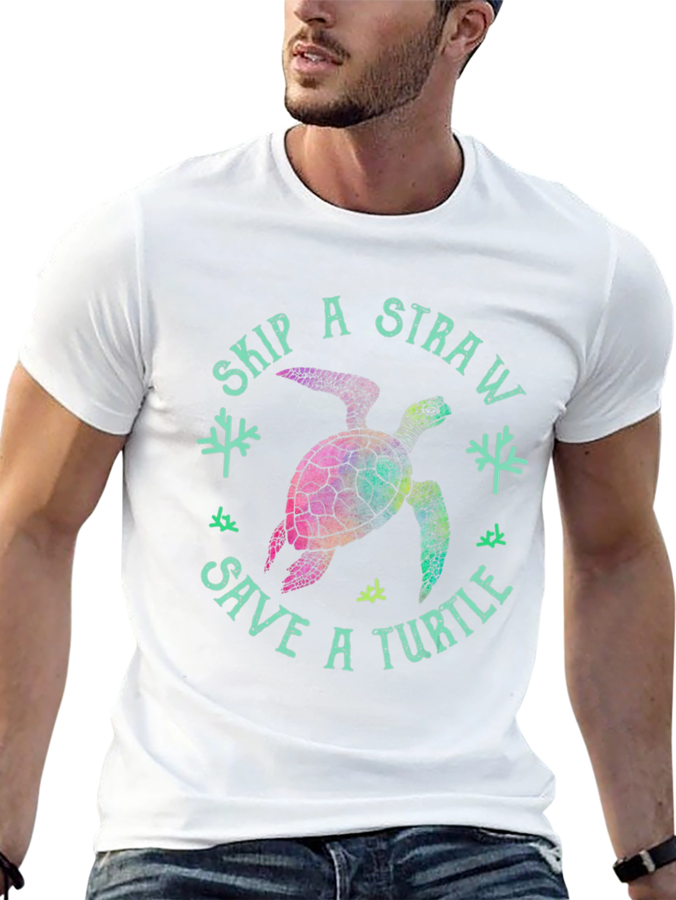 Skip a Straw Save a Turtle T-Shirt