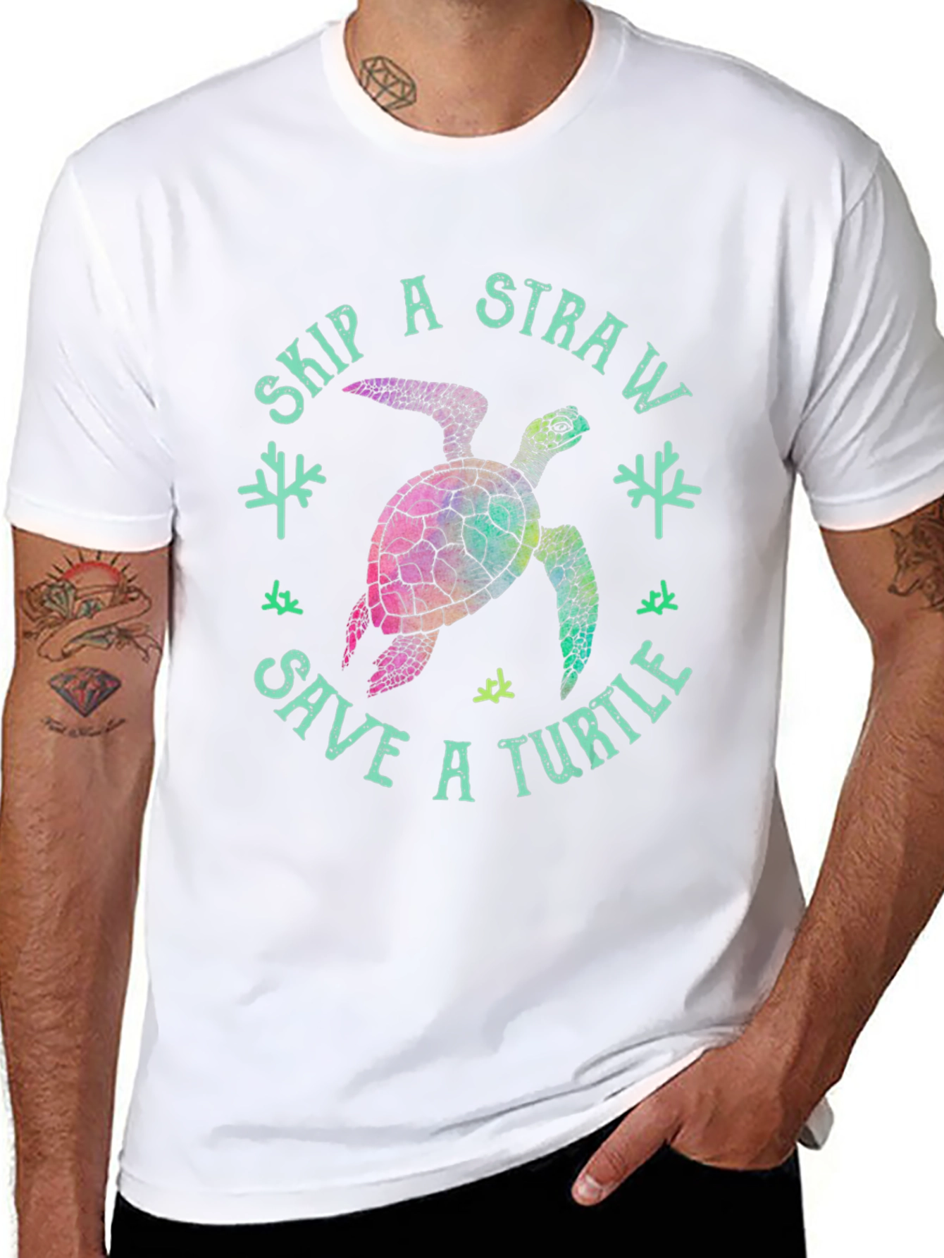 Skip a Straw Save a Turtle T-Shirt