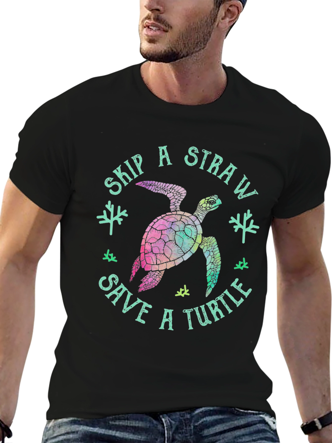 Skip a Straw Save a Turtle T-Shirt