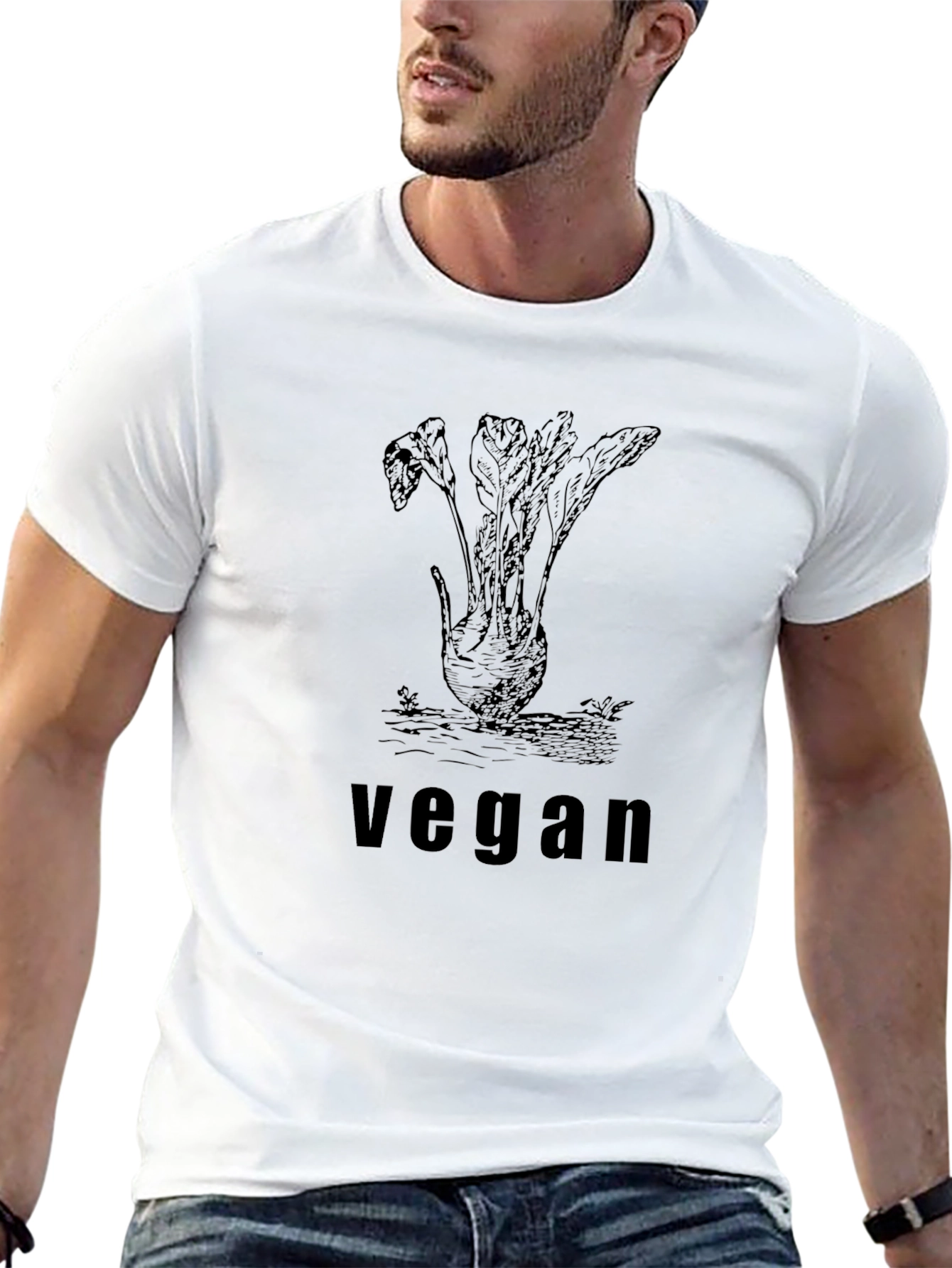 Vegan Graphic Tee - Black T-Shirt