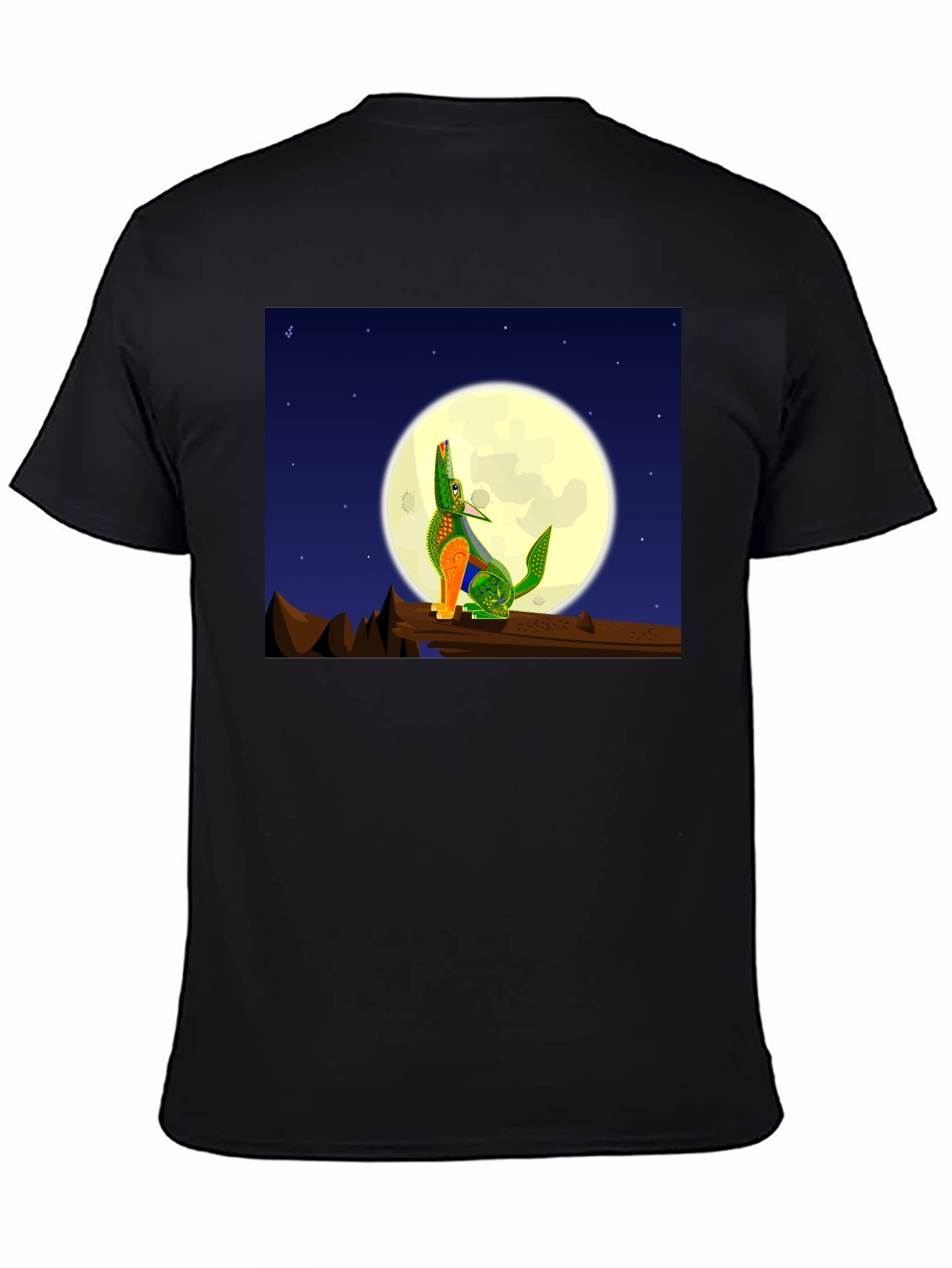 Howling Wolf Moon Graphic Tee - Black