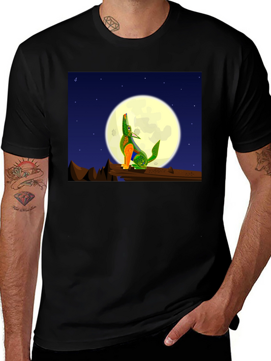 Howling Wolf Moon Graphic Tee - Black