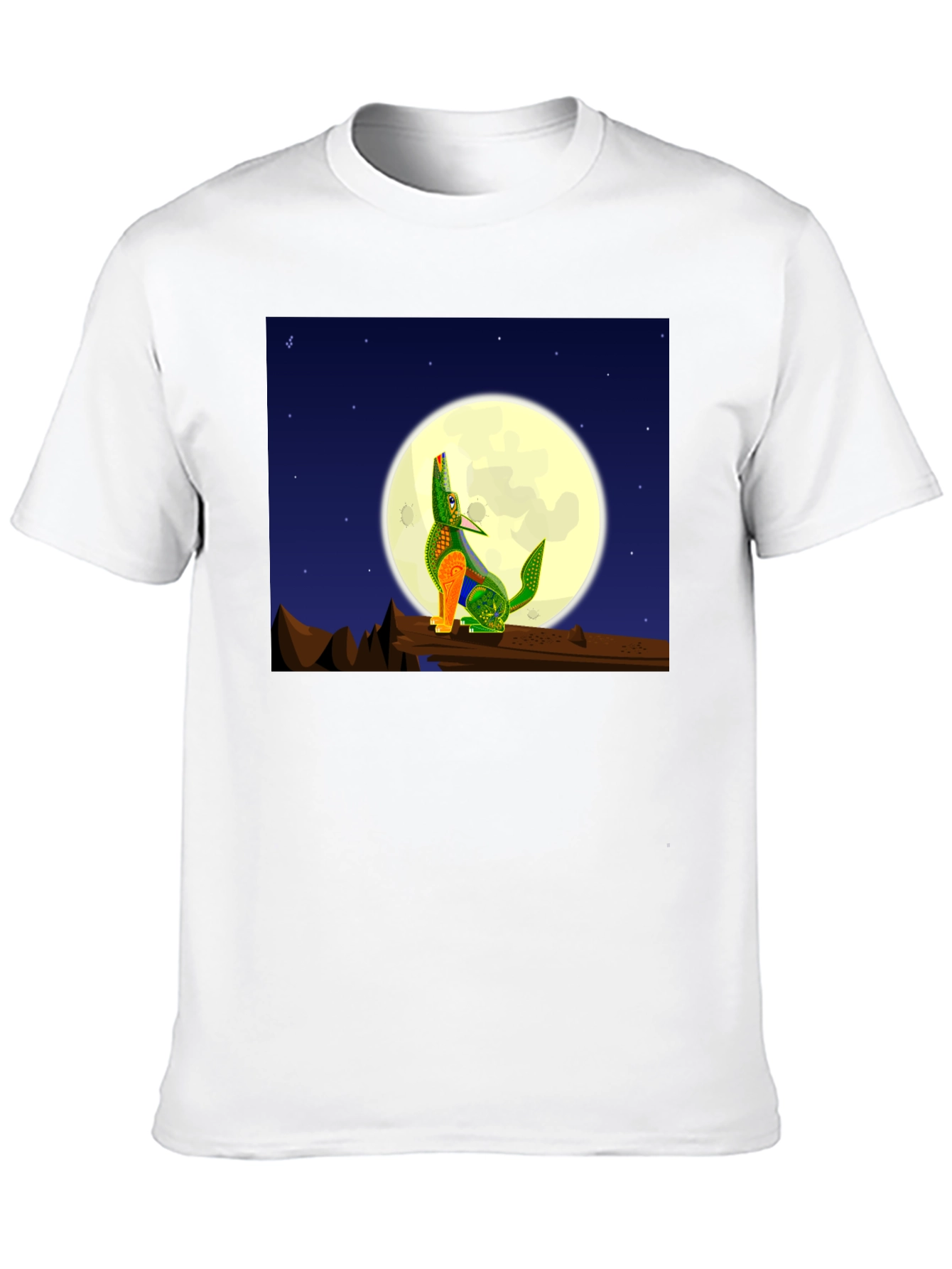 Howling Wolf Moon Graphic Tee - Black