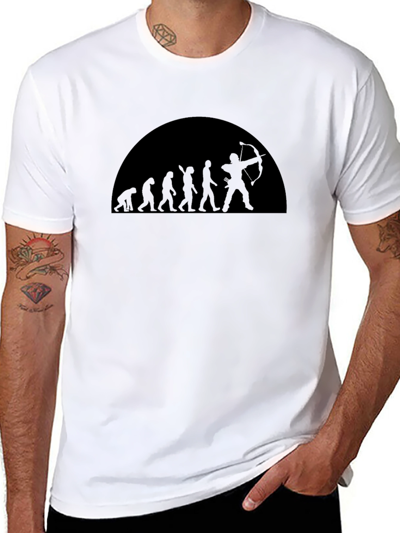 Evolution of Archery T-Shirt - Black Cotton Tee