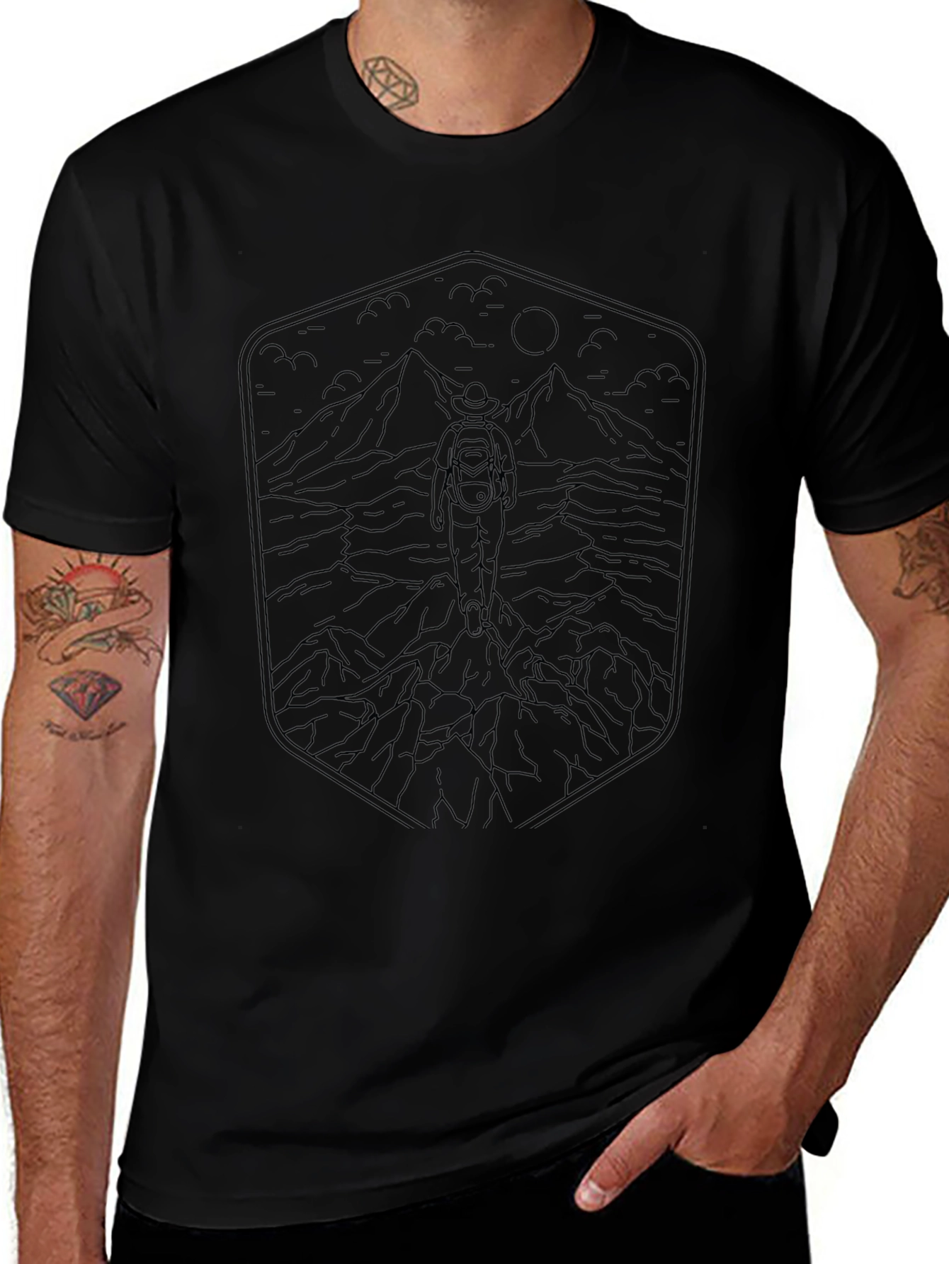 Outdoor Explorer Graphic Tee - Black