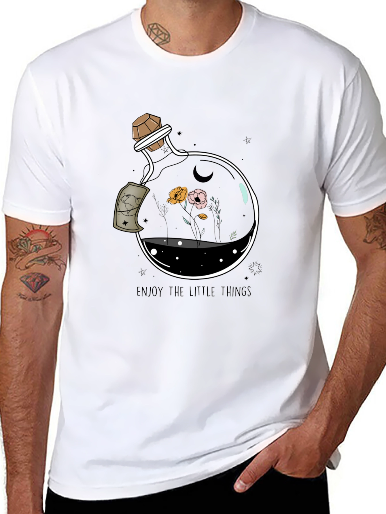 Enjoy the Little Things Graphic Tee - Black