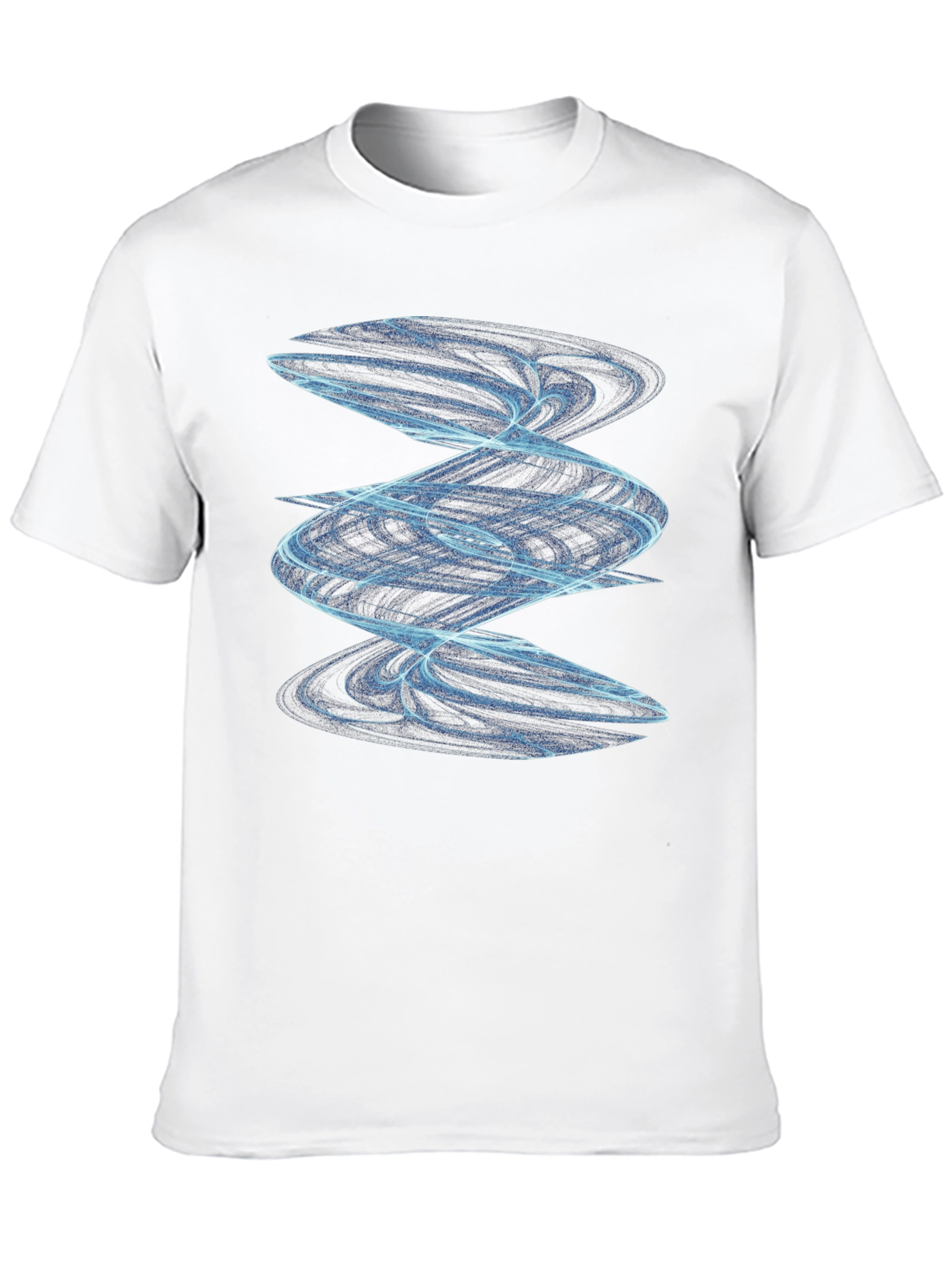 Abstract Spiral Graphic Tee - Modern Black T-Shirt