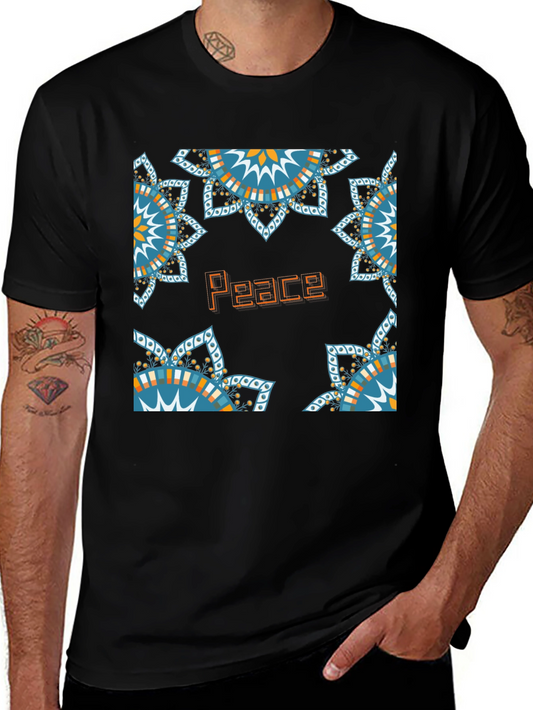 Peace Mandala T-Shirt - Geometric Design