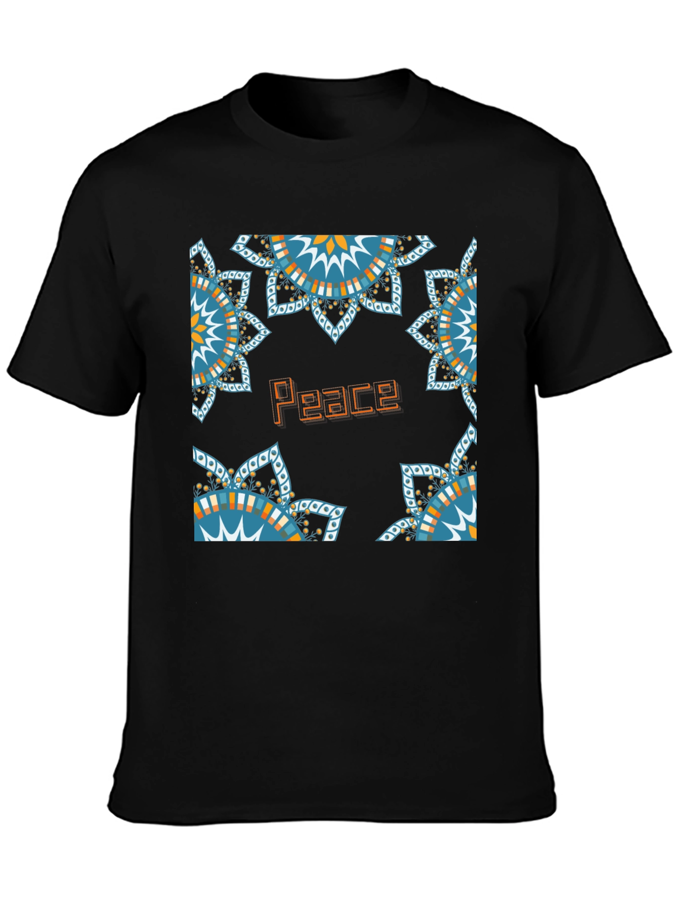 Peace Mandala T-Shirt - Geometric Design