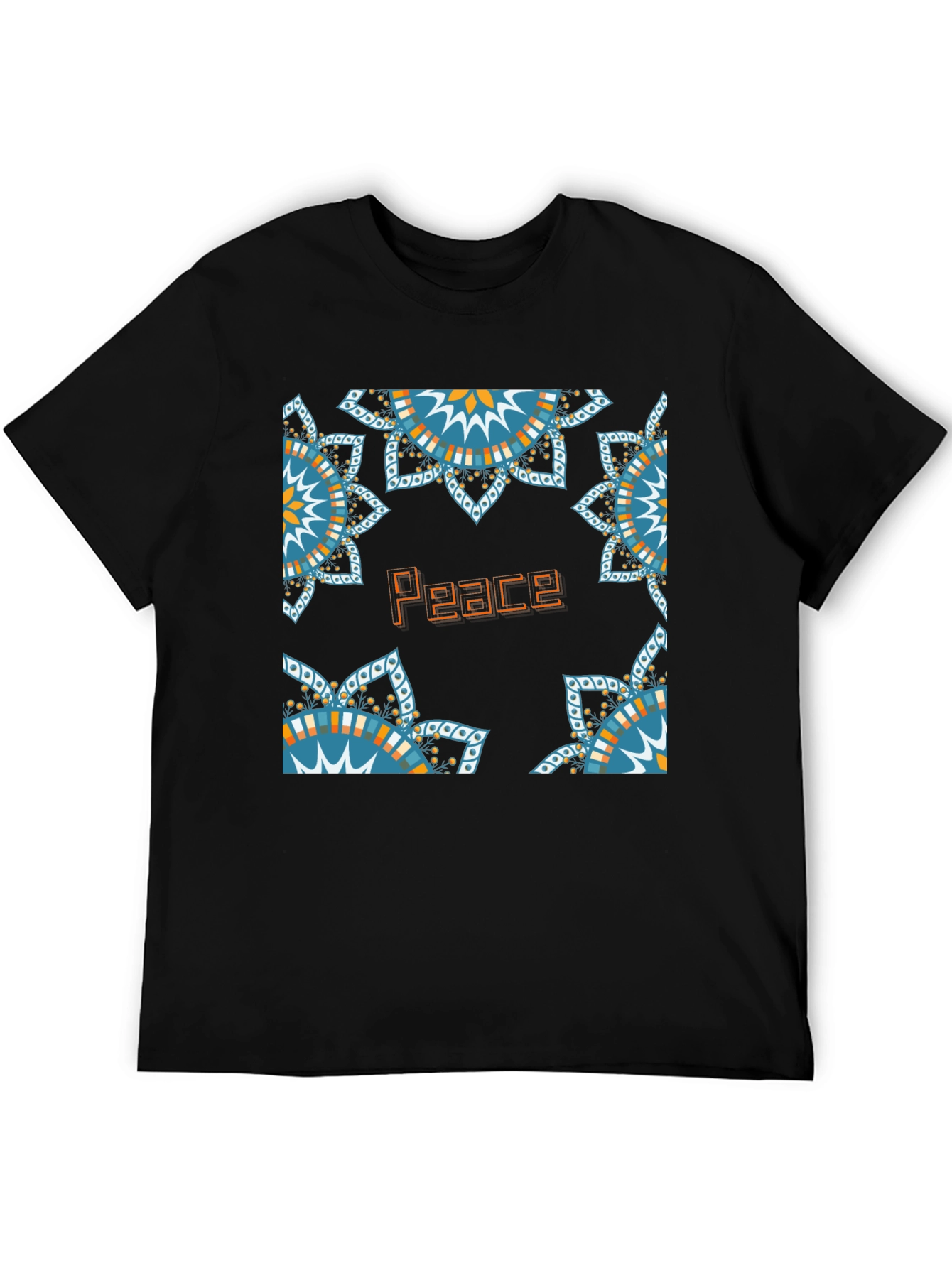 Peace Mandala T-Shirt - Geometric Design