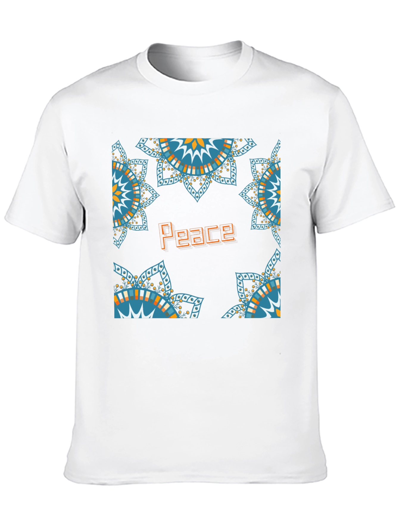Peace Mandala T-Shirt - Geometric Design