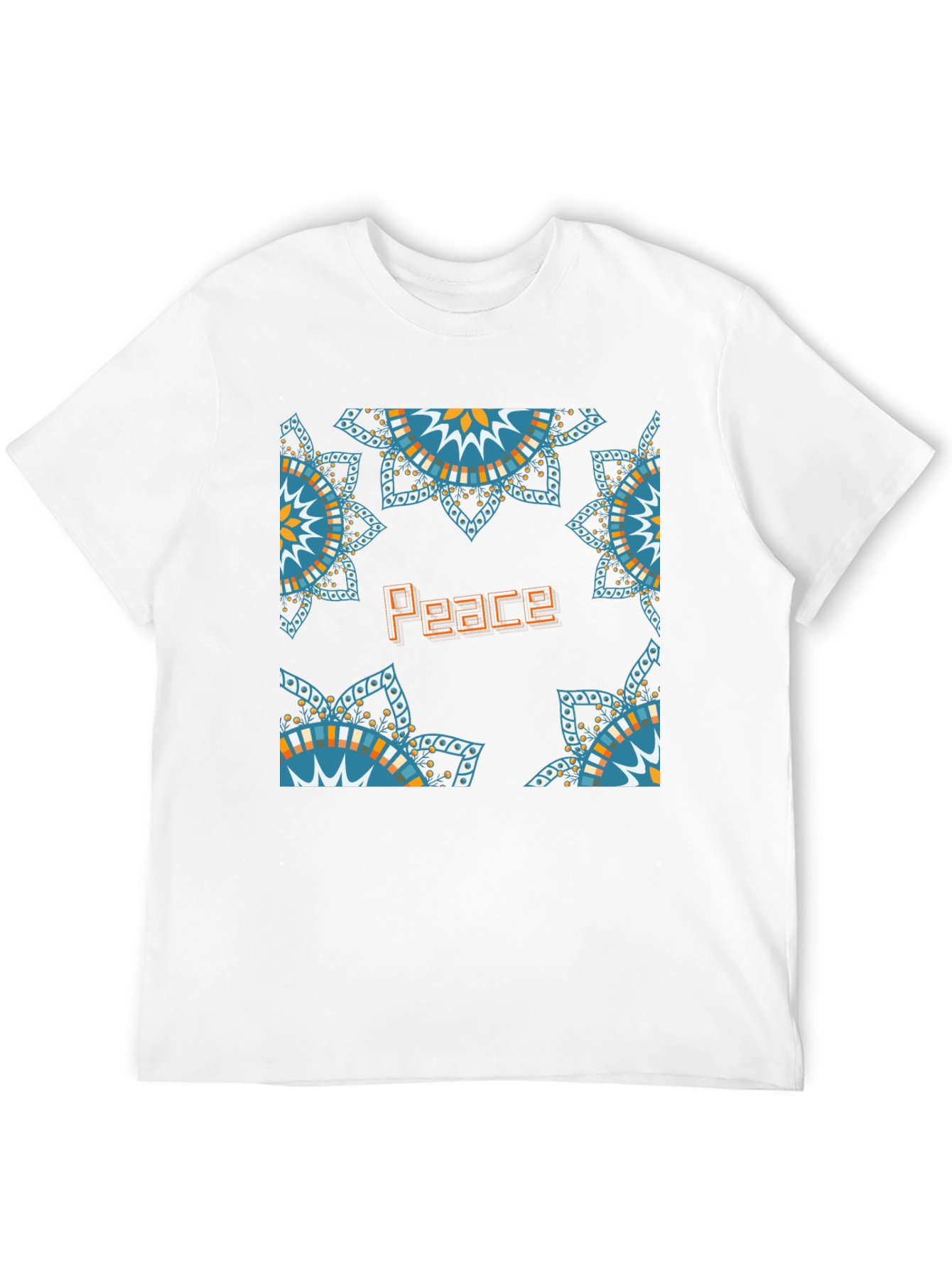 Peace Mandala T-Shirt - Geometric Design