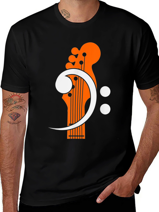 Bass Guitar Clef Graphic T-Shirt - Music Lover Tee