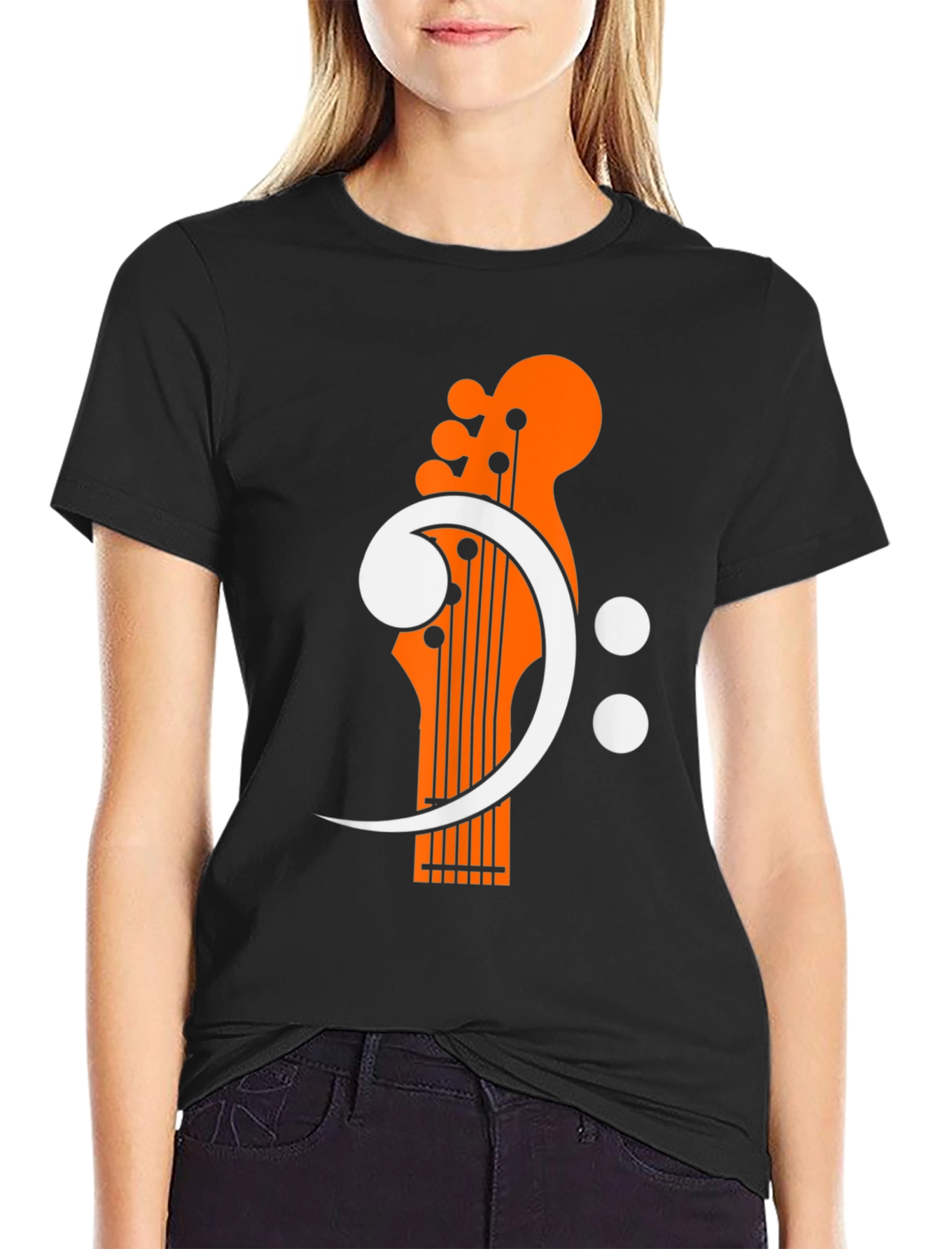Bass Guitar Clef Graphic T-Shirt - Music Lover Tee