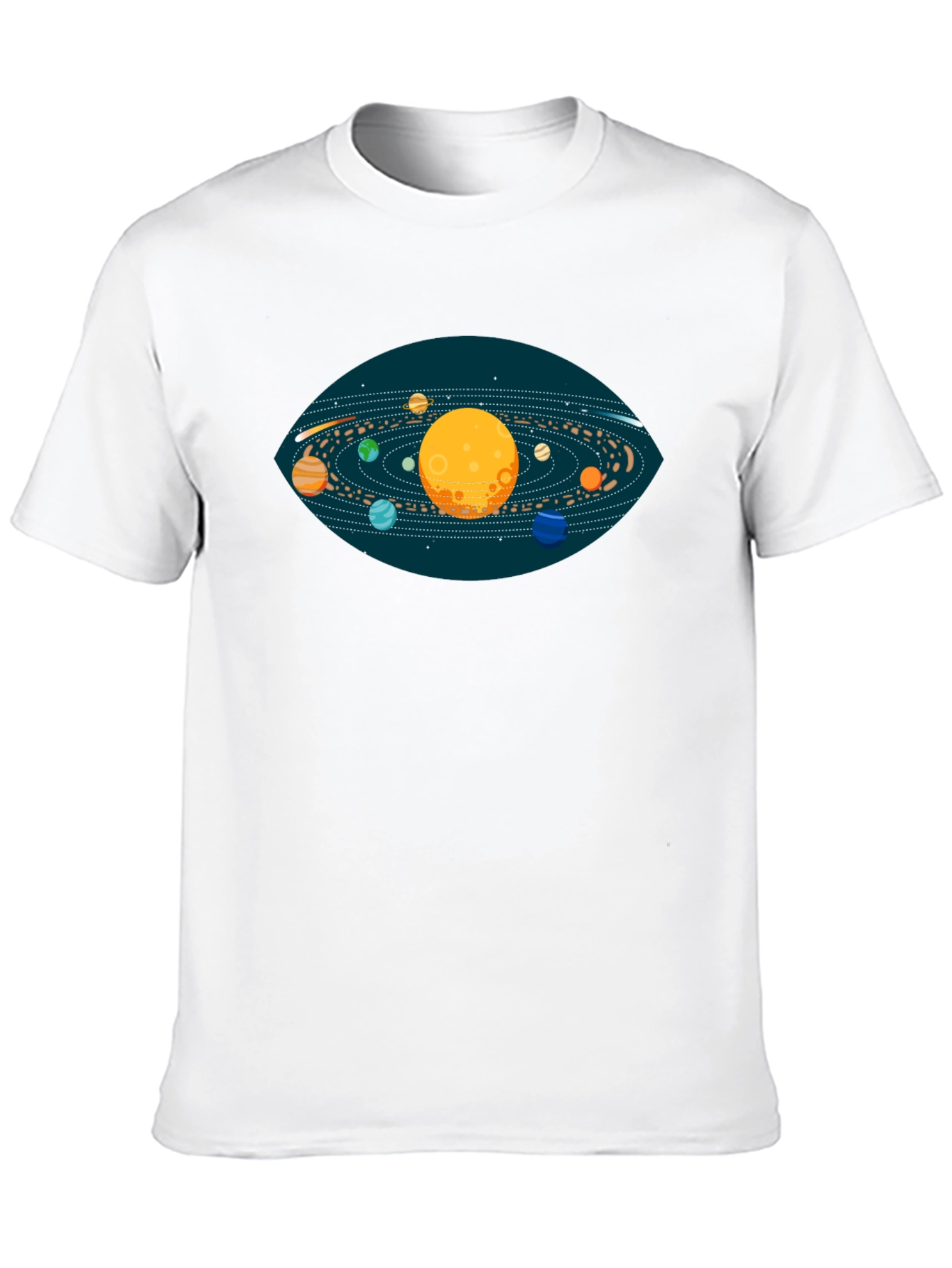Solar System Graphic T-Shirt - Black