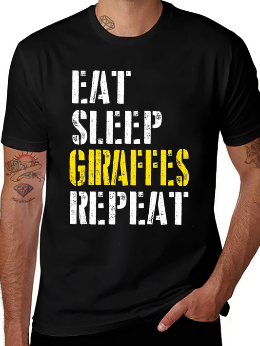 Eat Sleep Giraffes Repeat T-Shirt