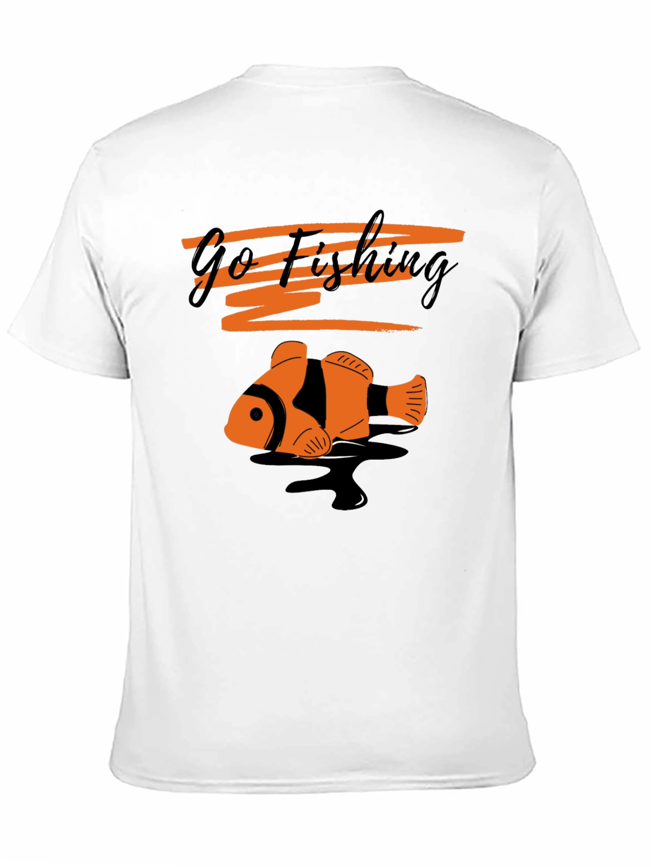 Go Fishing Clownfish Graphic Tee - Black