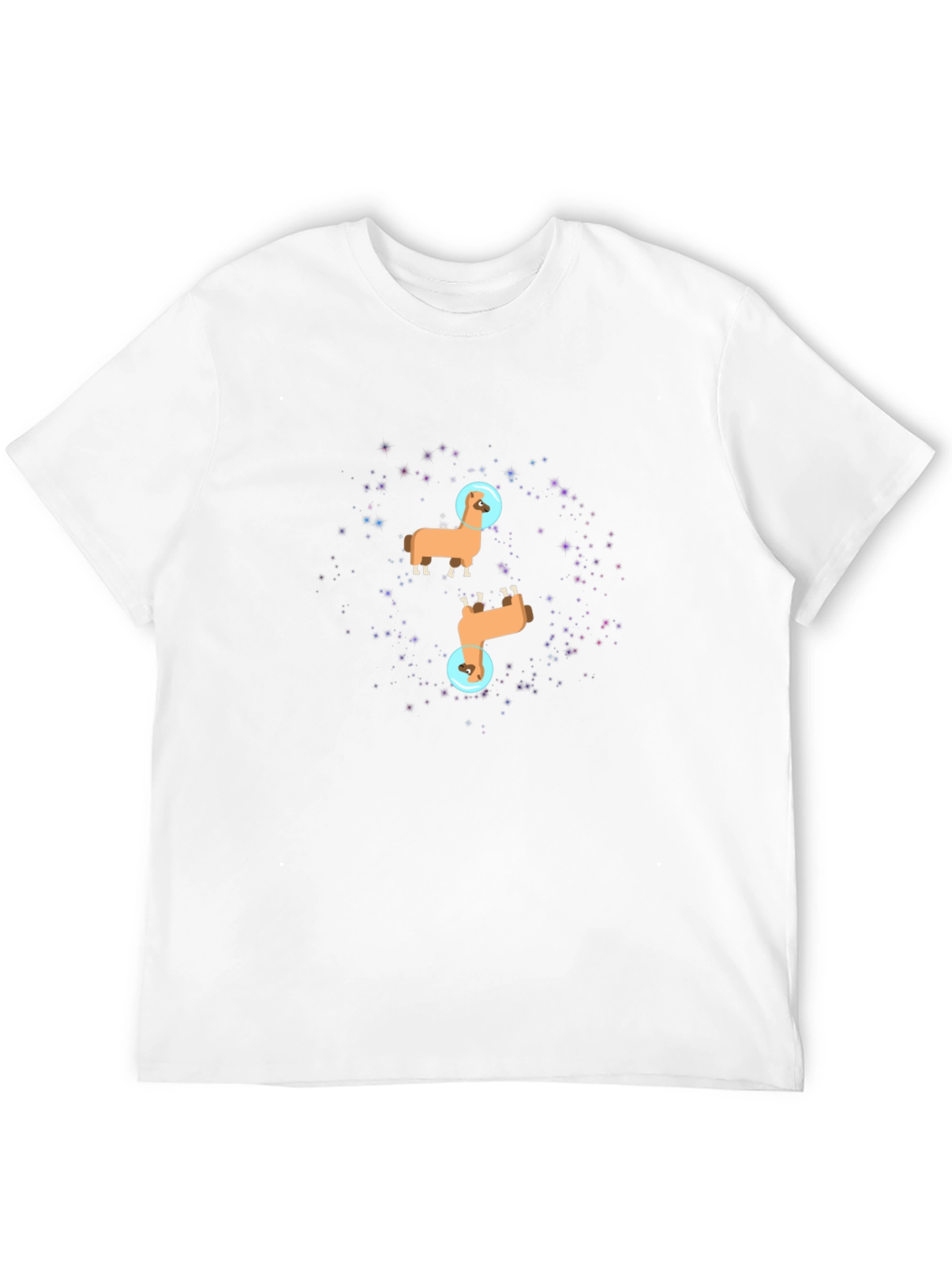 Llama Astronaut Graphic Tee - Black Cotton T-Shirt