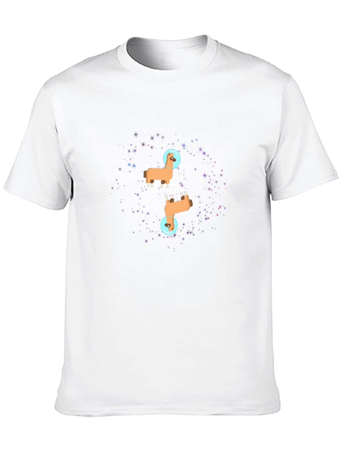 Llama Astronaut Graphic Tee - Black Cotton T-Shirt