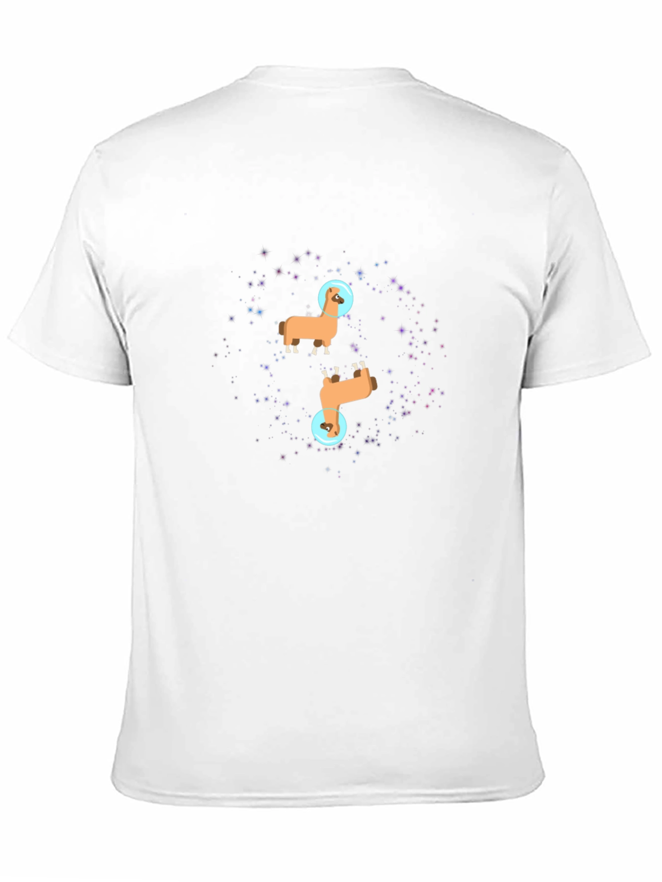 Llama Astronaut Graphic Tee - Black Cotton T-Shirt