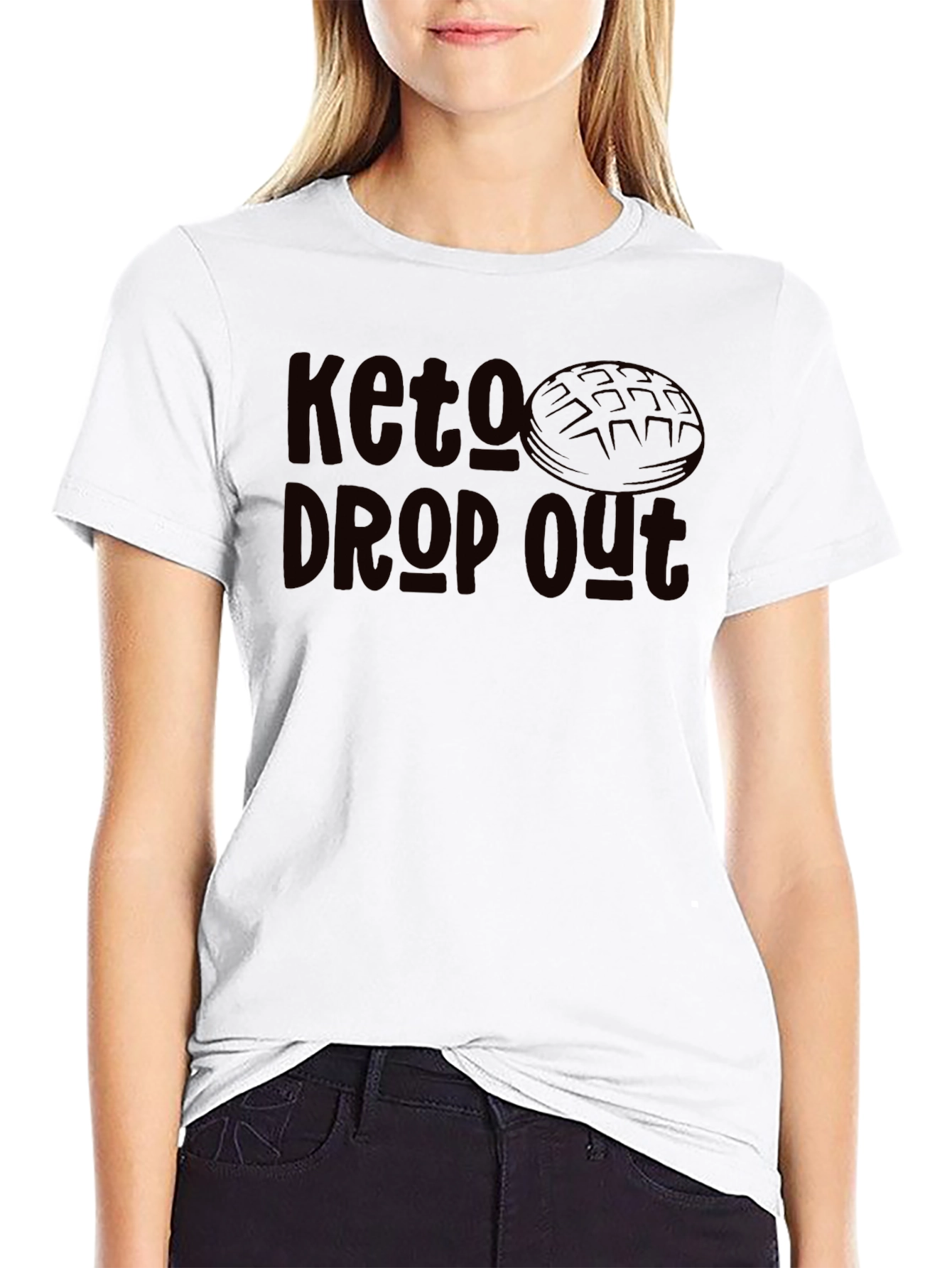 Keto Dropout Graphic Tee - Black Casual Shirt