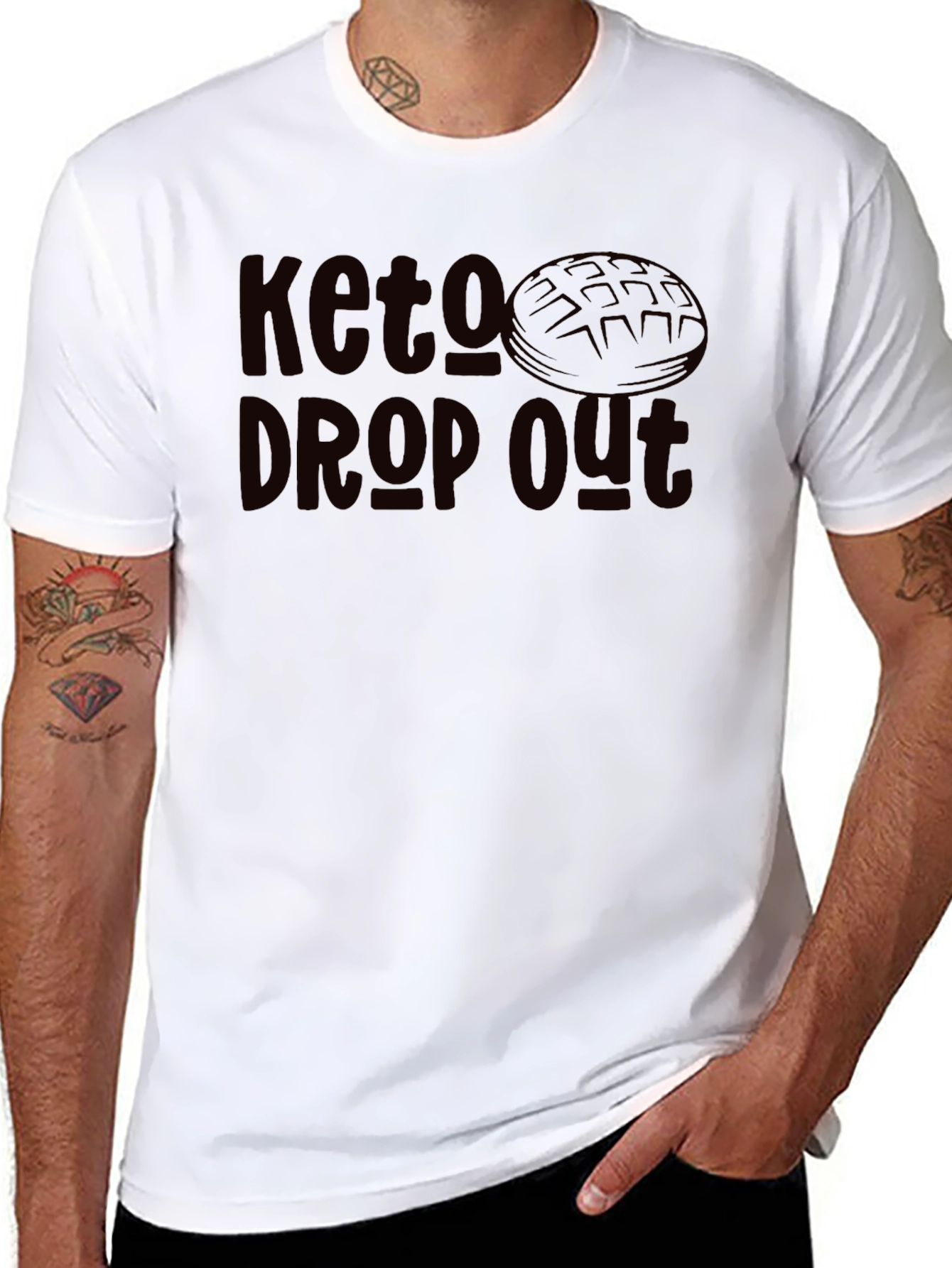 Keto Dropout Graphic Tee - Black Casual Shirt
