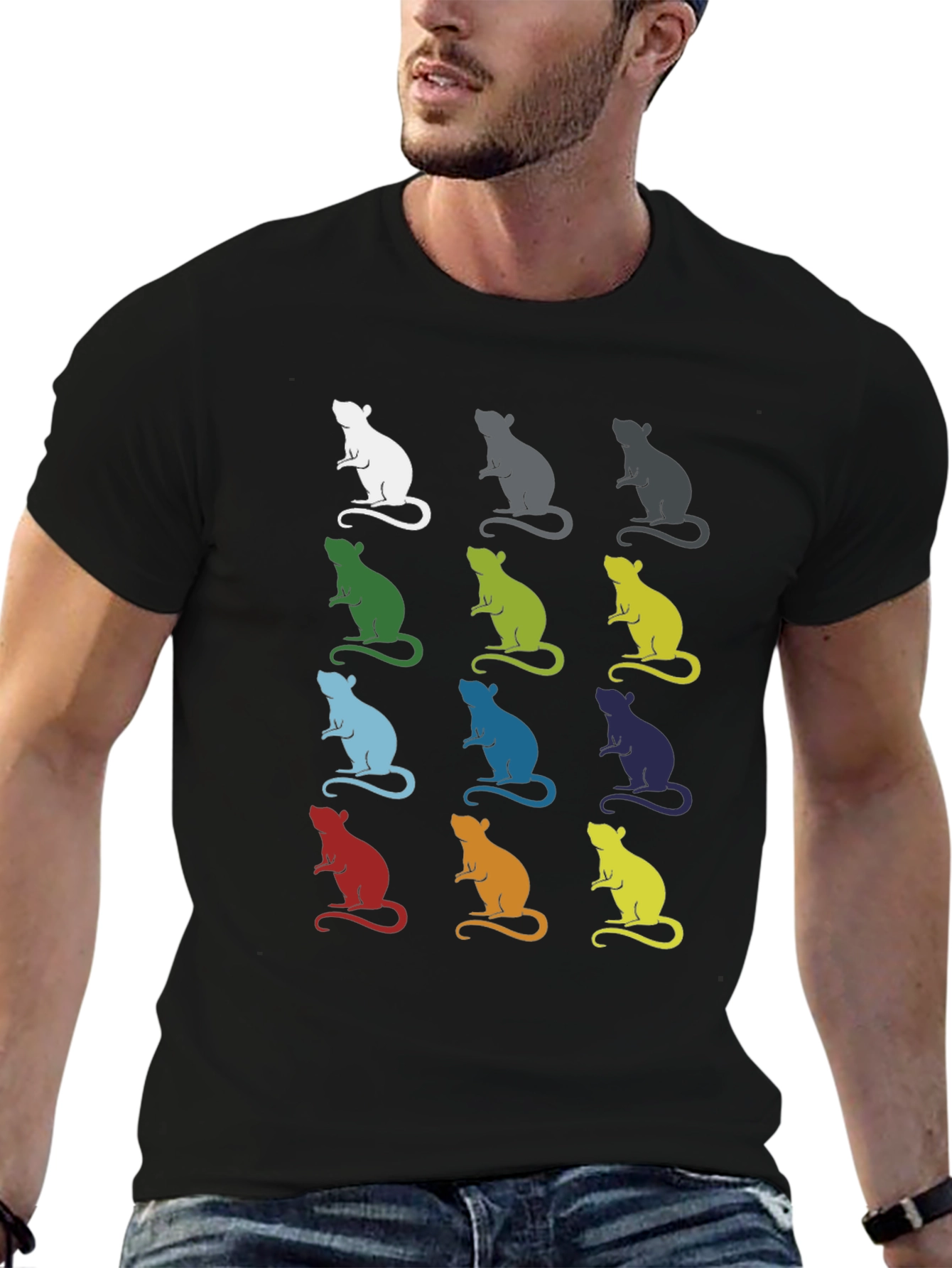 Rat Art Graphic Tee - Black