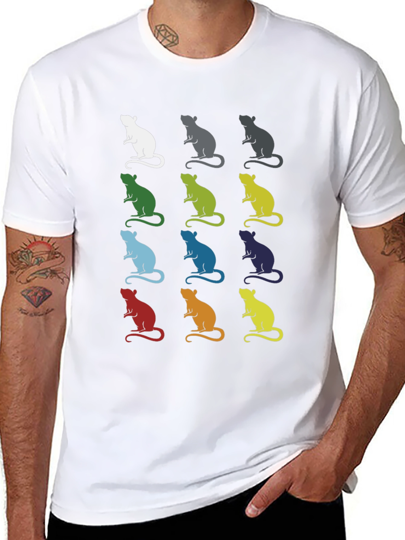 Rat Art Graphic Tee - Black