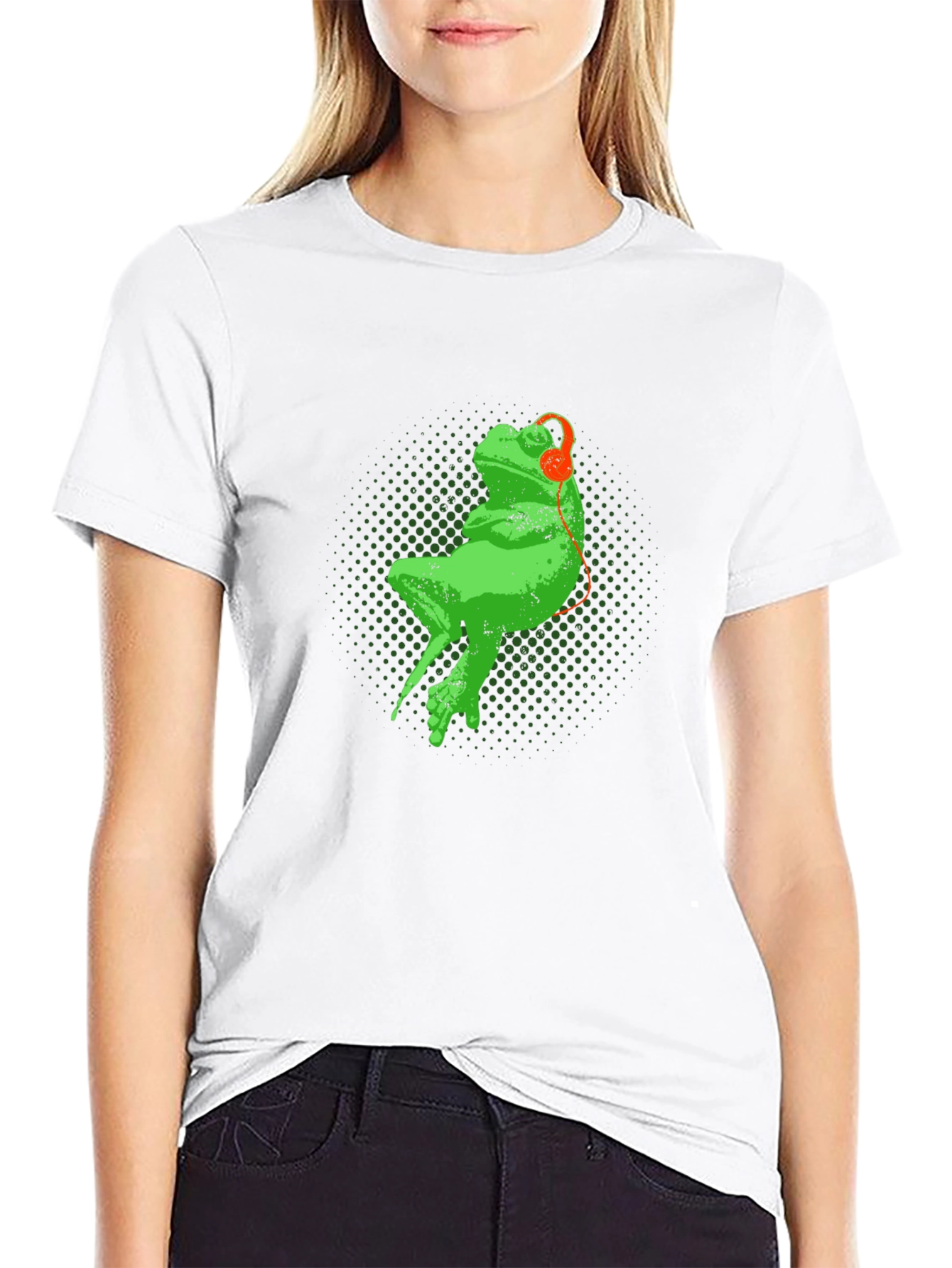 Frog in Headphones Graphic Tee