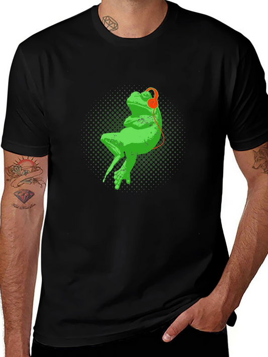 Frog in Headphones Graphic Tee