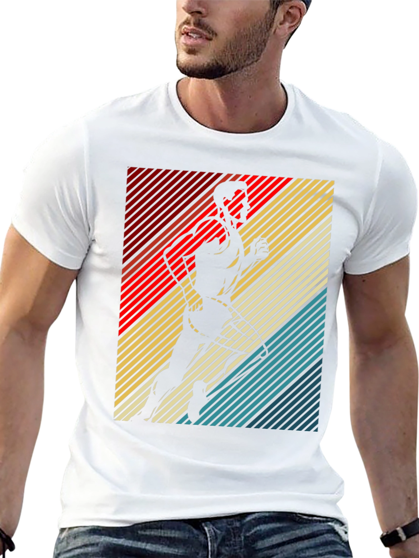 Retro Runner Graphic Tee - Black Cotton T-Shirt