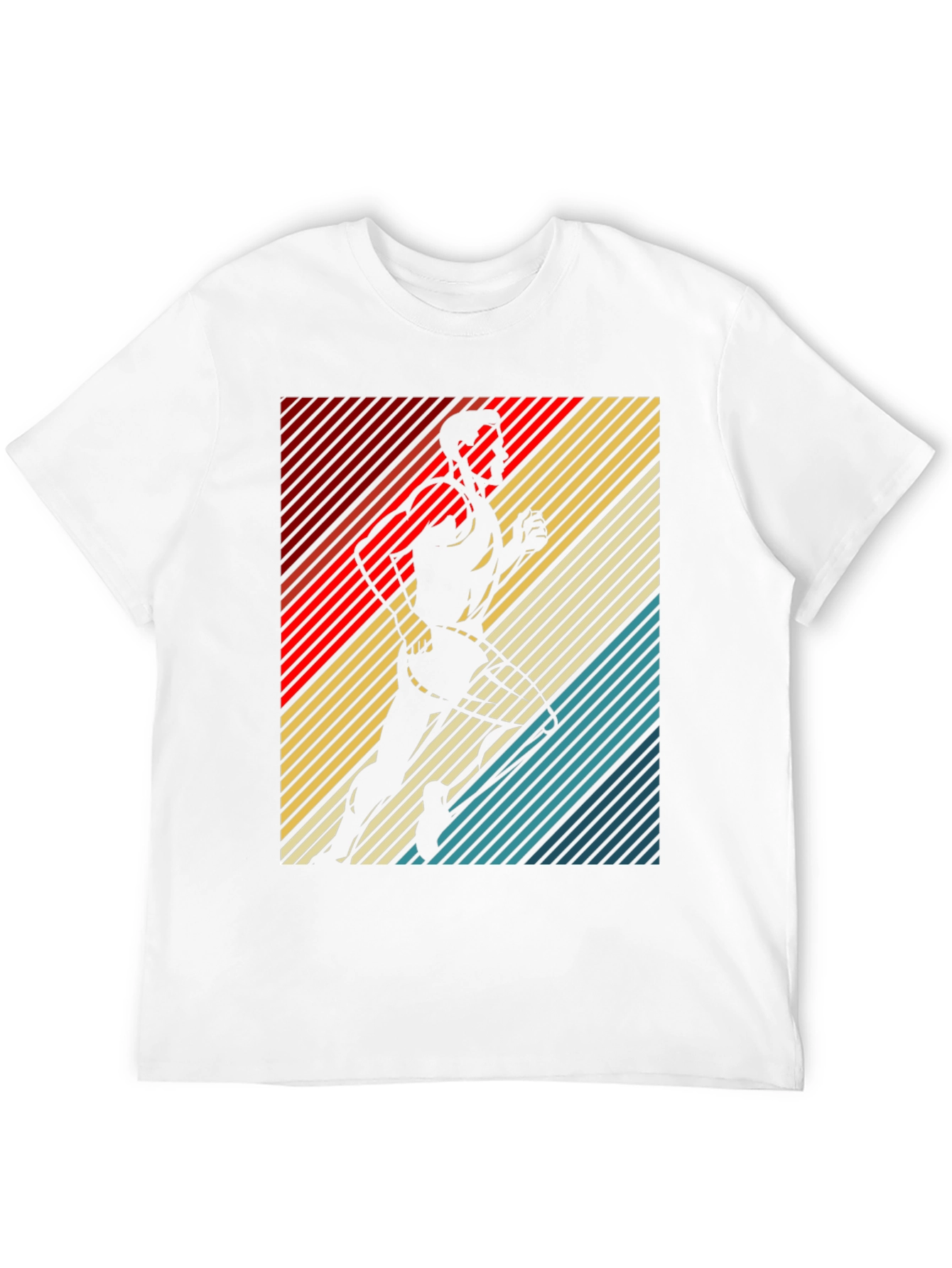 Retro Runner Graphic Tee - Black Cotton T-Shirt