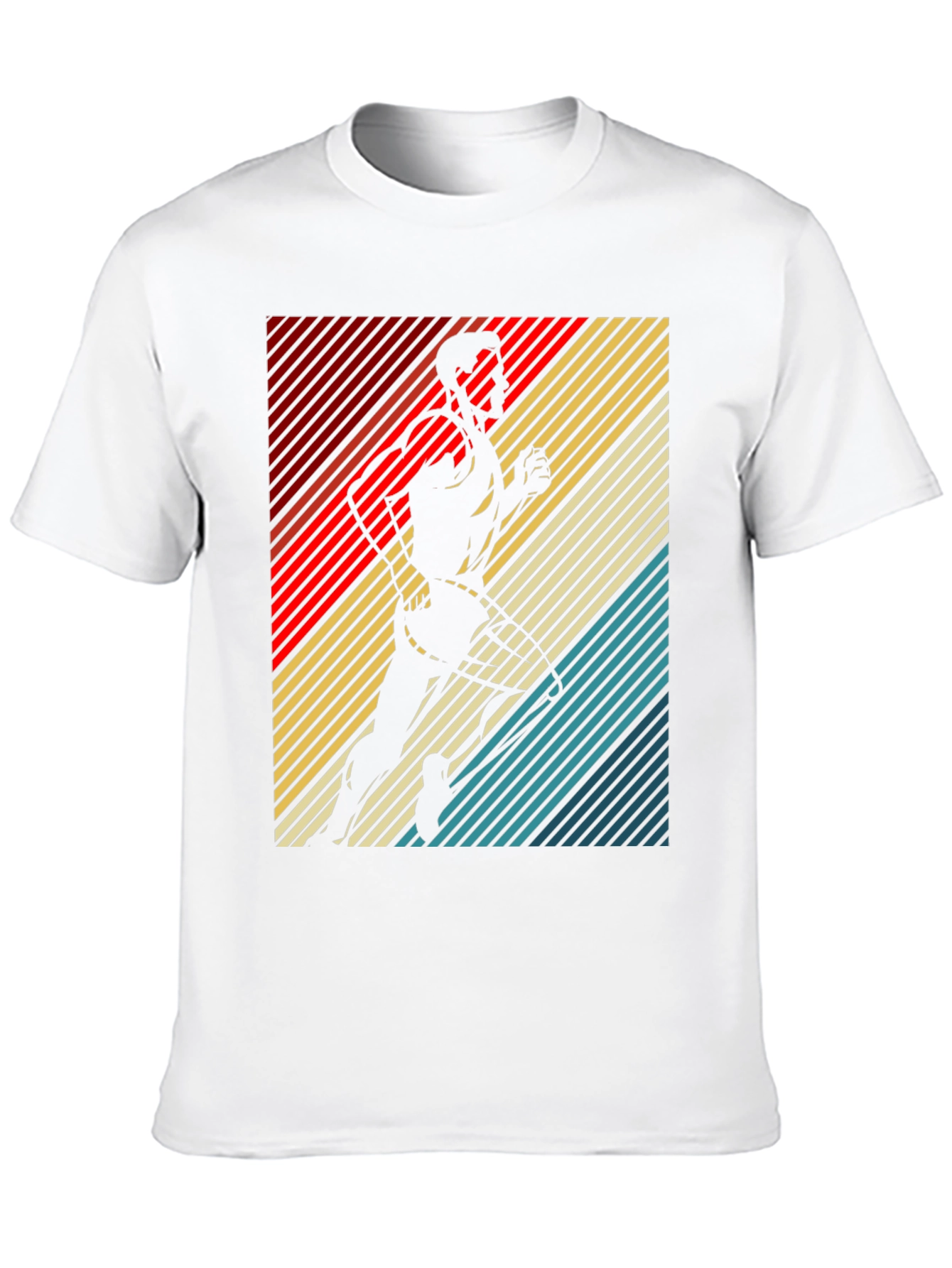 Retro Runner Graphic Tee - Black Cotton T-Shirt