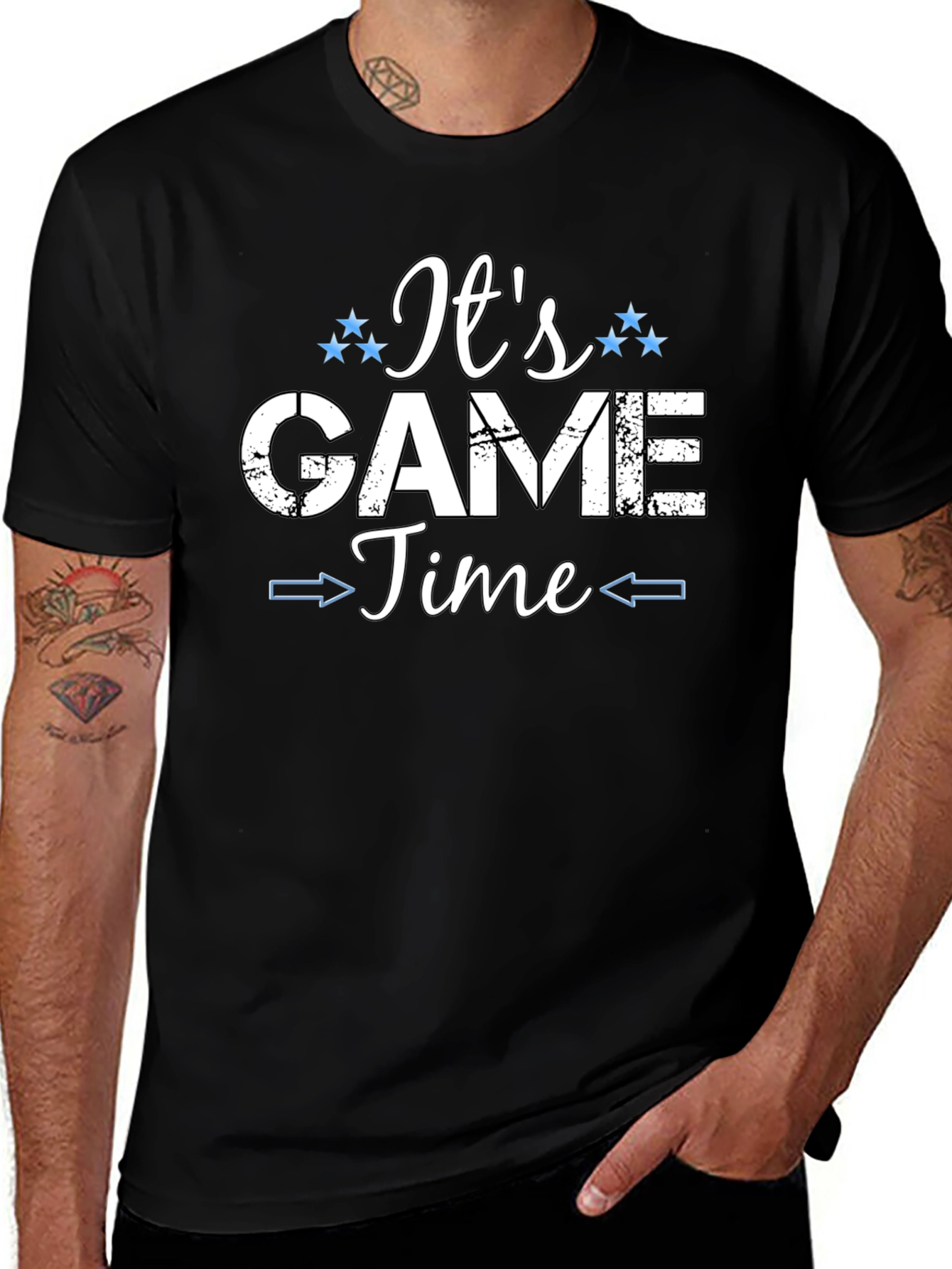 Its Game Time Graphic T-Shirt - Black