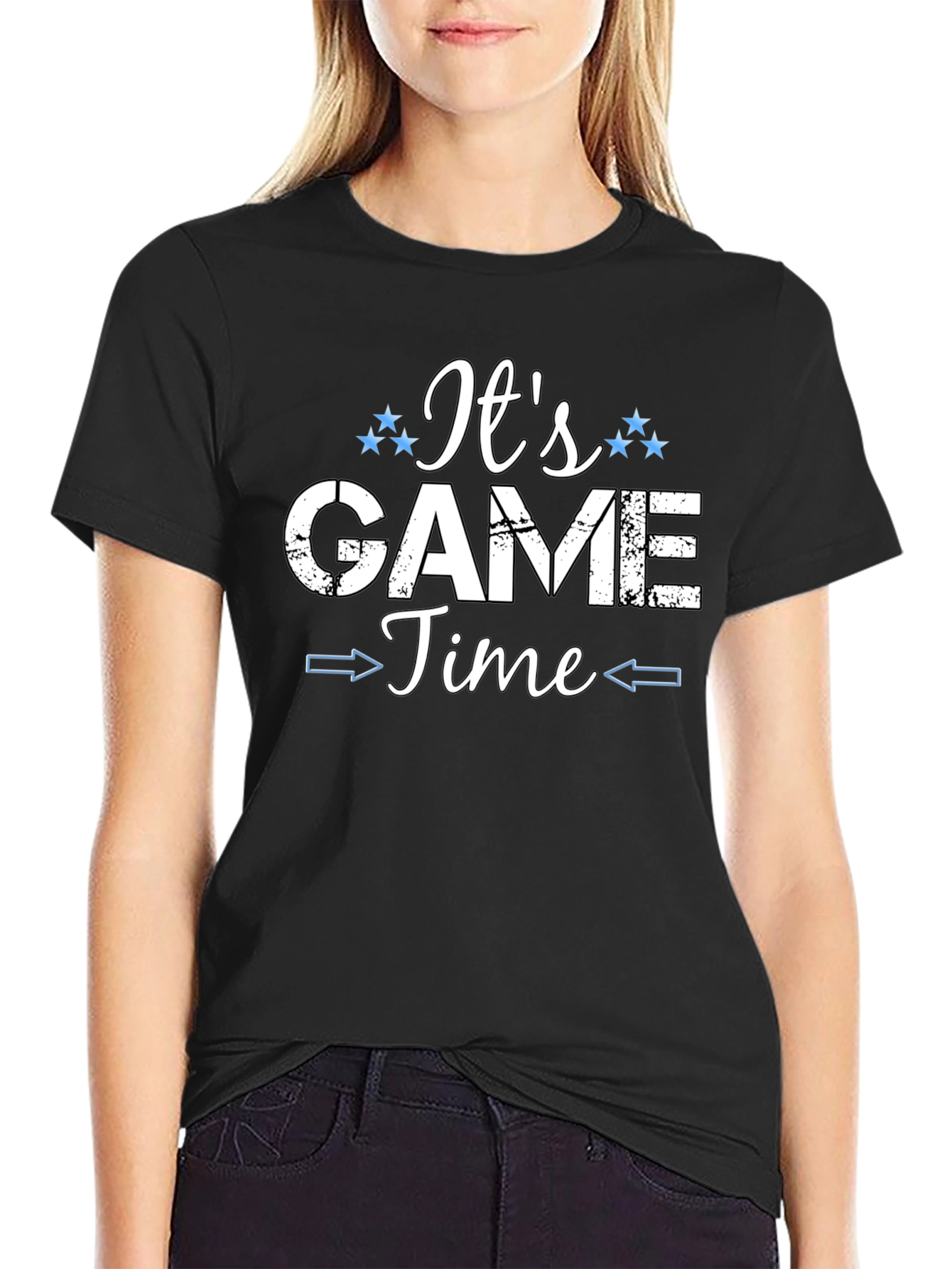 Its Game Time Graphic T-Shirt - Black