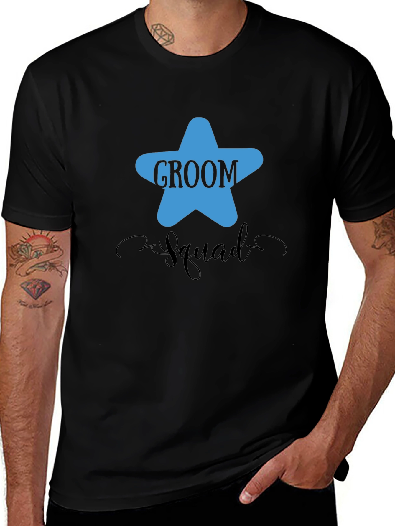 Groom Squad Graphic T-Shirt - Black