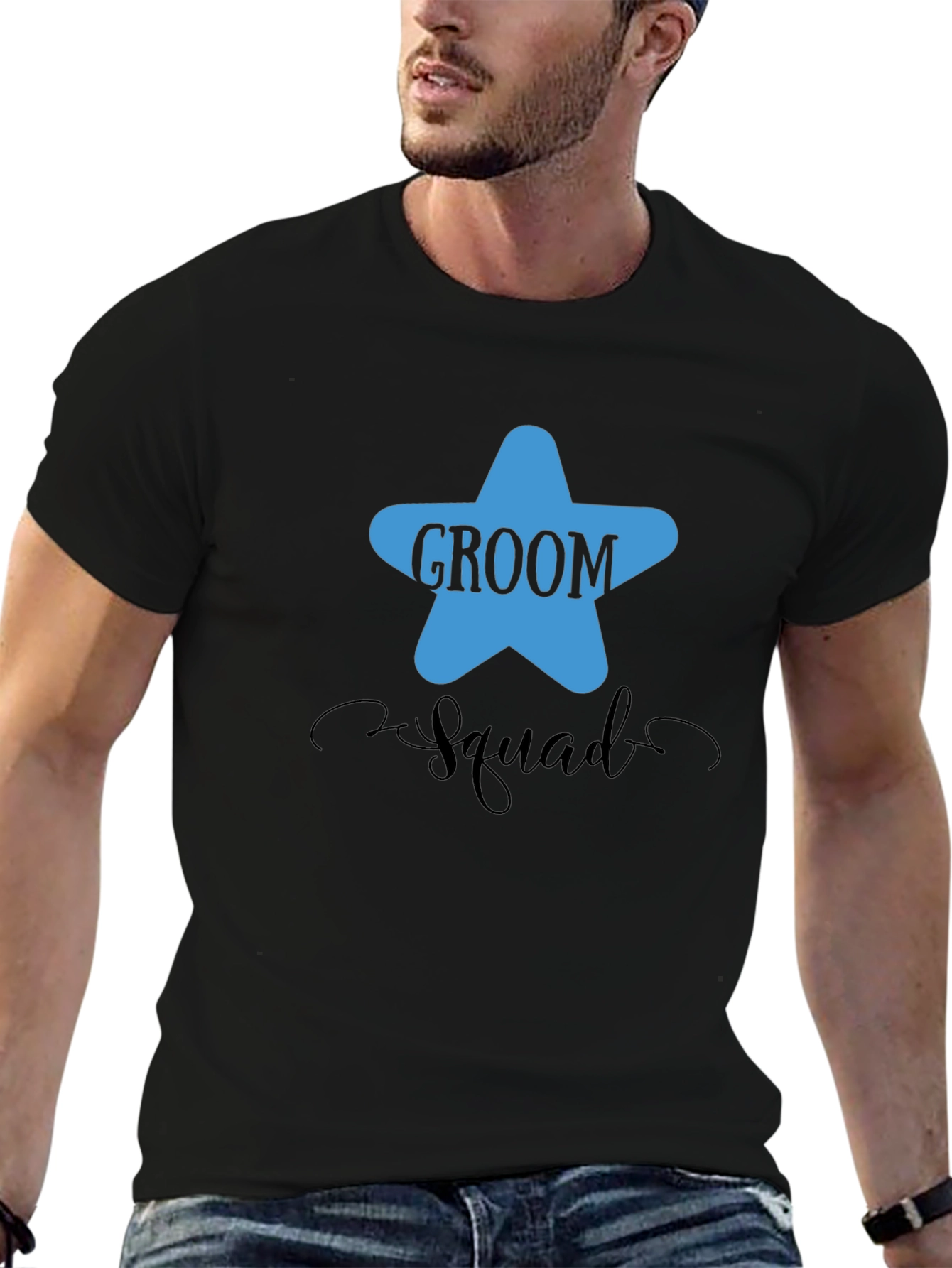Groom Squad Graphic T-Shirt - Black
