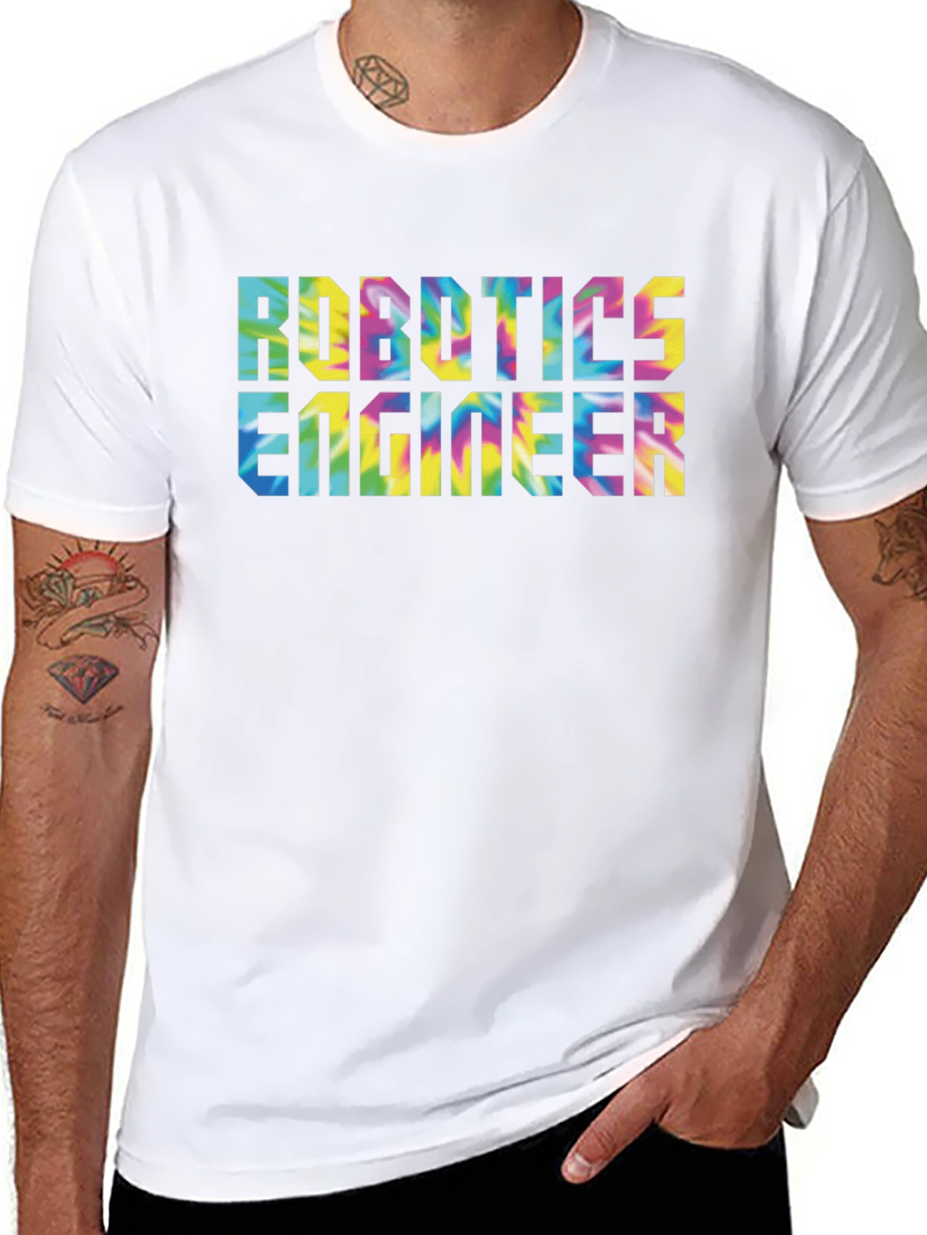 Robotics Engineer Tie-Dye T-Shirt