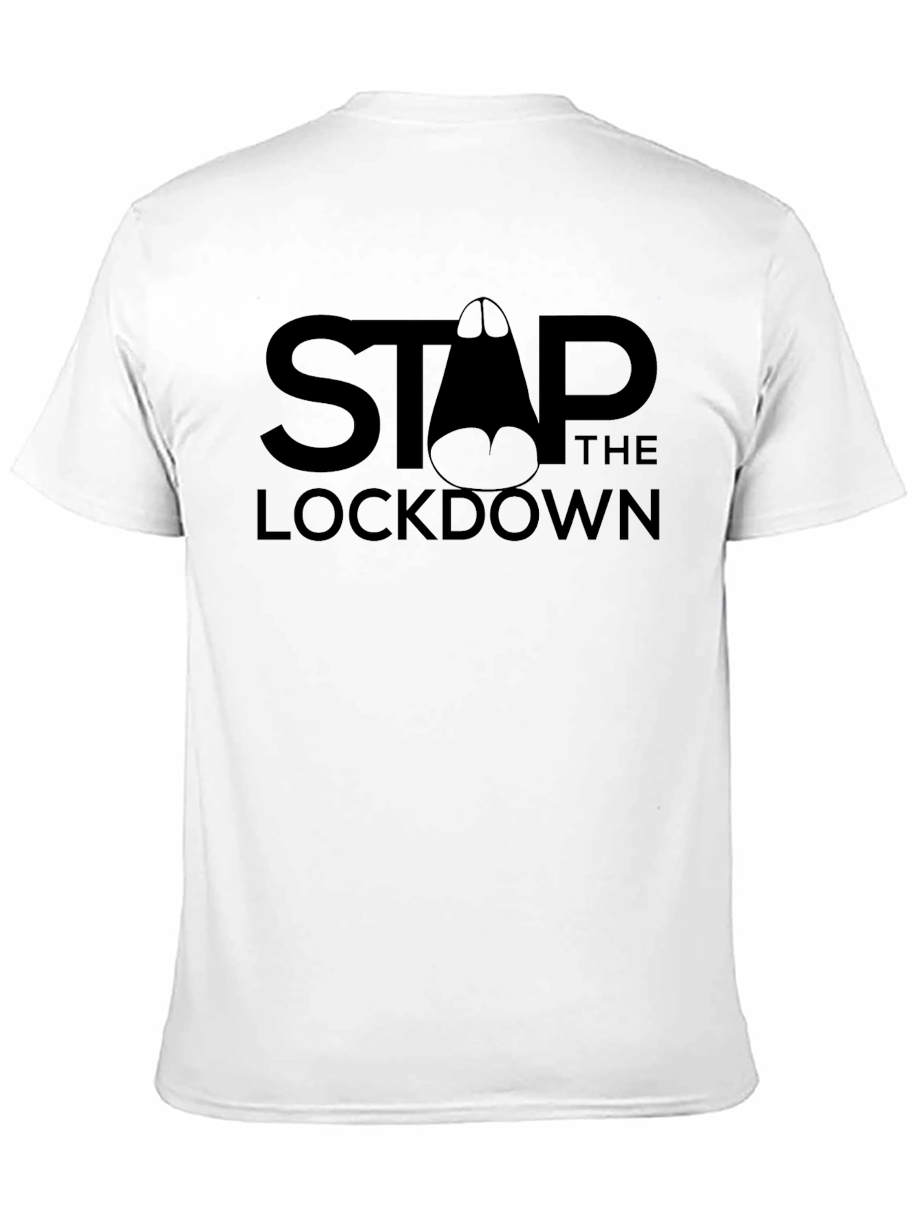 Stop The Lockdown Black Graphic Tee