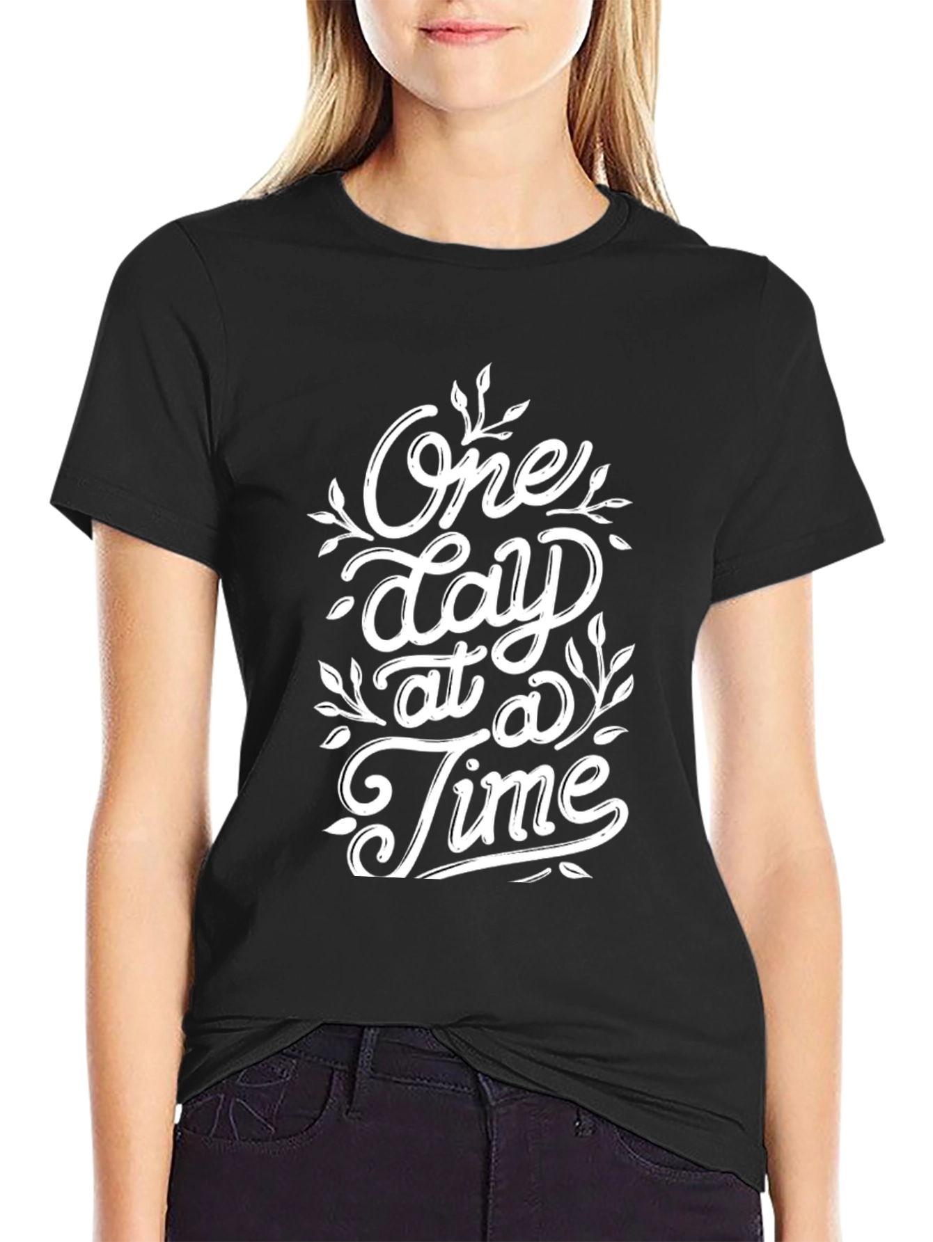 Inspirational One Day at a Time Graphic Tee