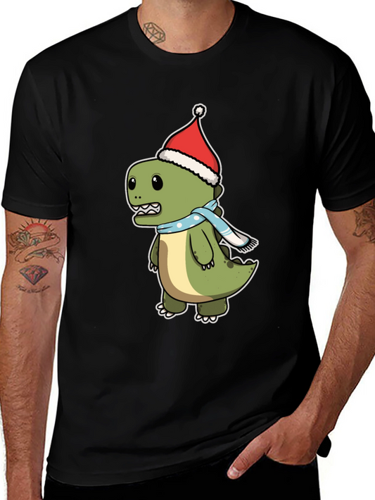 Festive Dino T-Shirt - Holiday Style