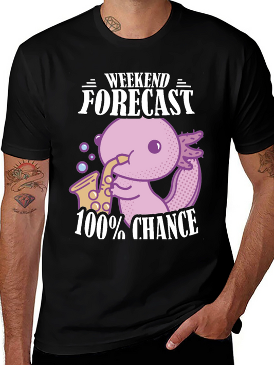 Axolotl Saxophone Weekend Forecast T-Shirt