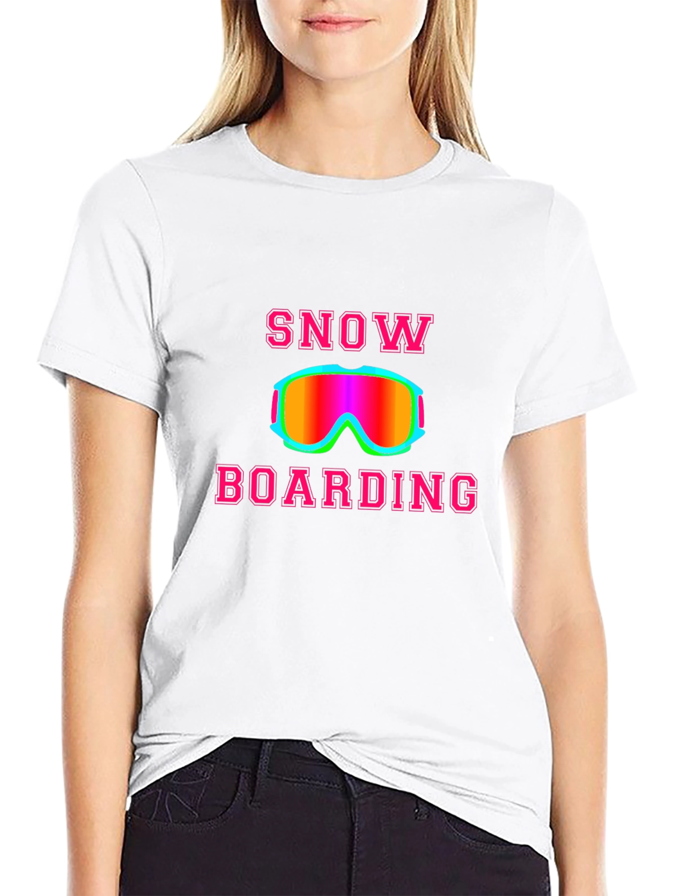Snowboarding Graphic Tee - Black