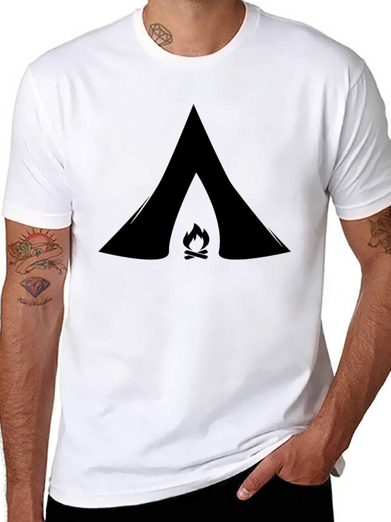 Adventure Campfire Graphic Tee - Black