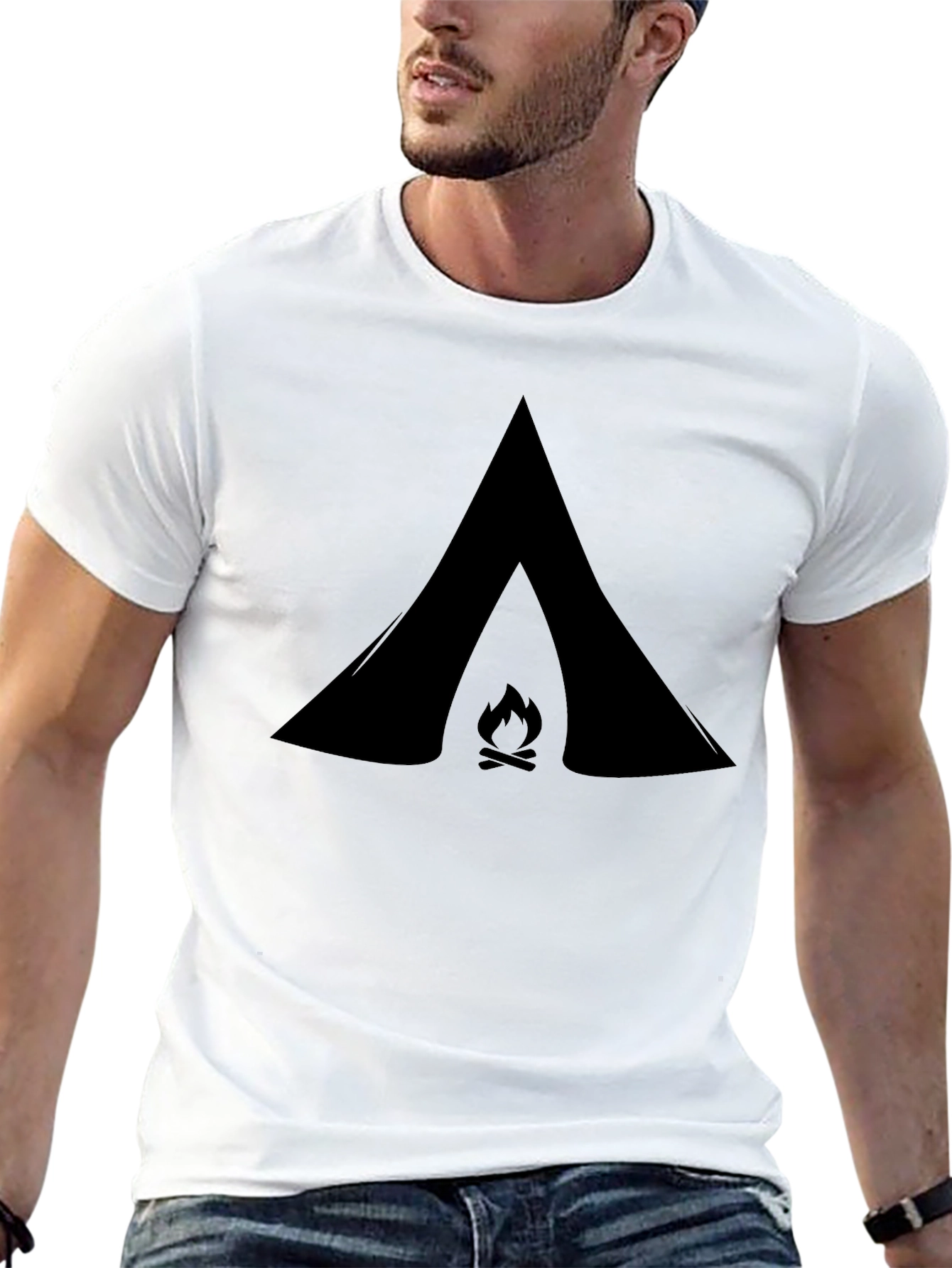 Adventure Campfire Graphic Tee - Black