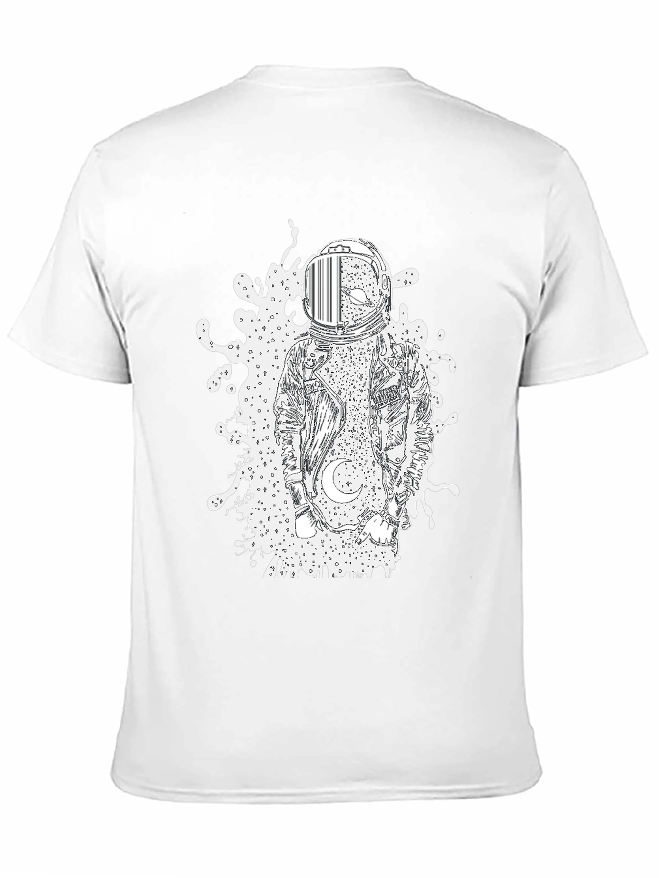 Astronaut Graphic Tee - Black Cotton Comfort