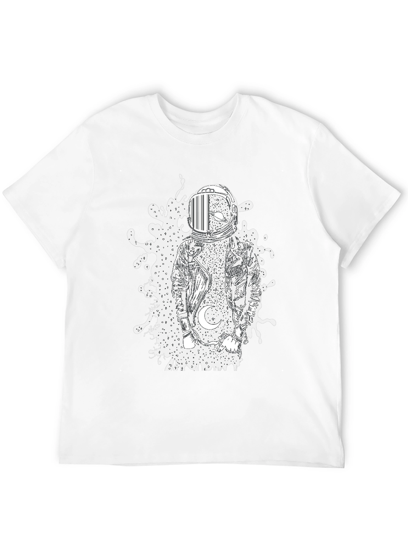 Astronaut Graphic Tee - Black Cotton Comfort