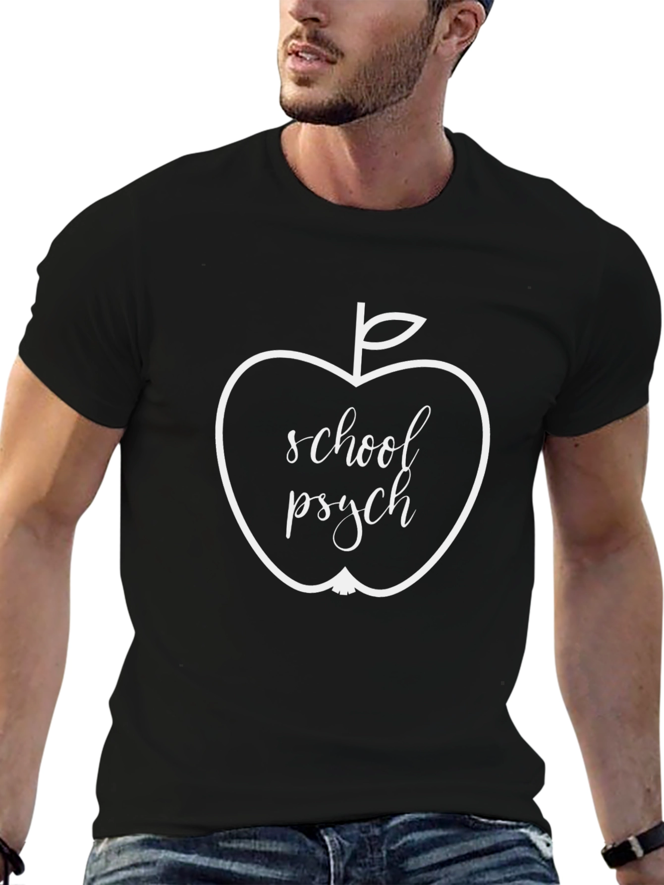 School Psych Apple T-Shirt - Teacher Appreciation Gift