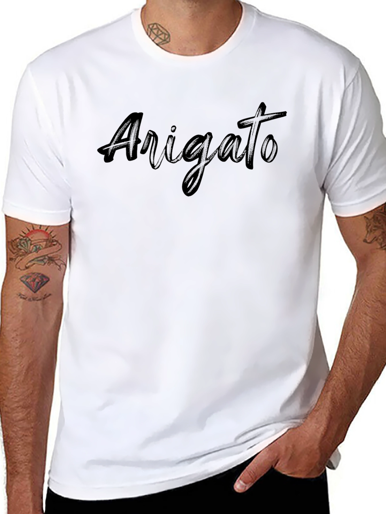 Arigato Black T-Shirt: Casual Style
